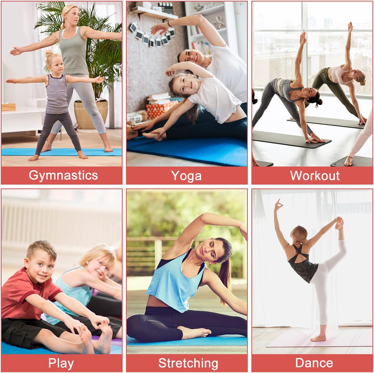 Tapete de gimnasia plegable de 4 x 8 x 2 pulgadas, extra grueso de alta densidad antidesgarro con asas de transporte, cierre de gancho y bucle,