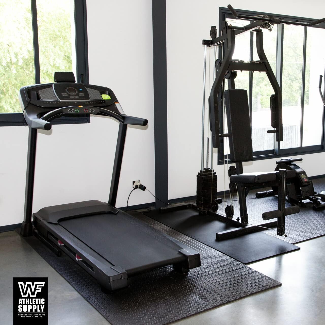 CAPHAUS Azulejos de espuma EVA multiusos de 12 pulgada de grosor, tapete entrelazado de 24 x 24 pulgadas para gimnasio en interiores y uso doméstico