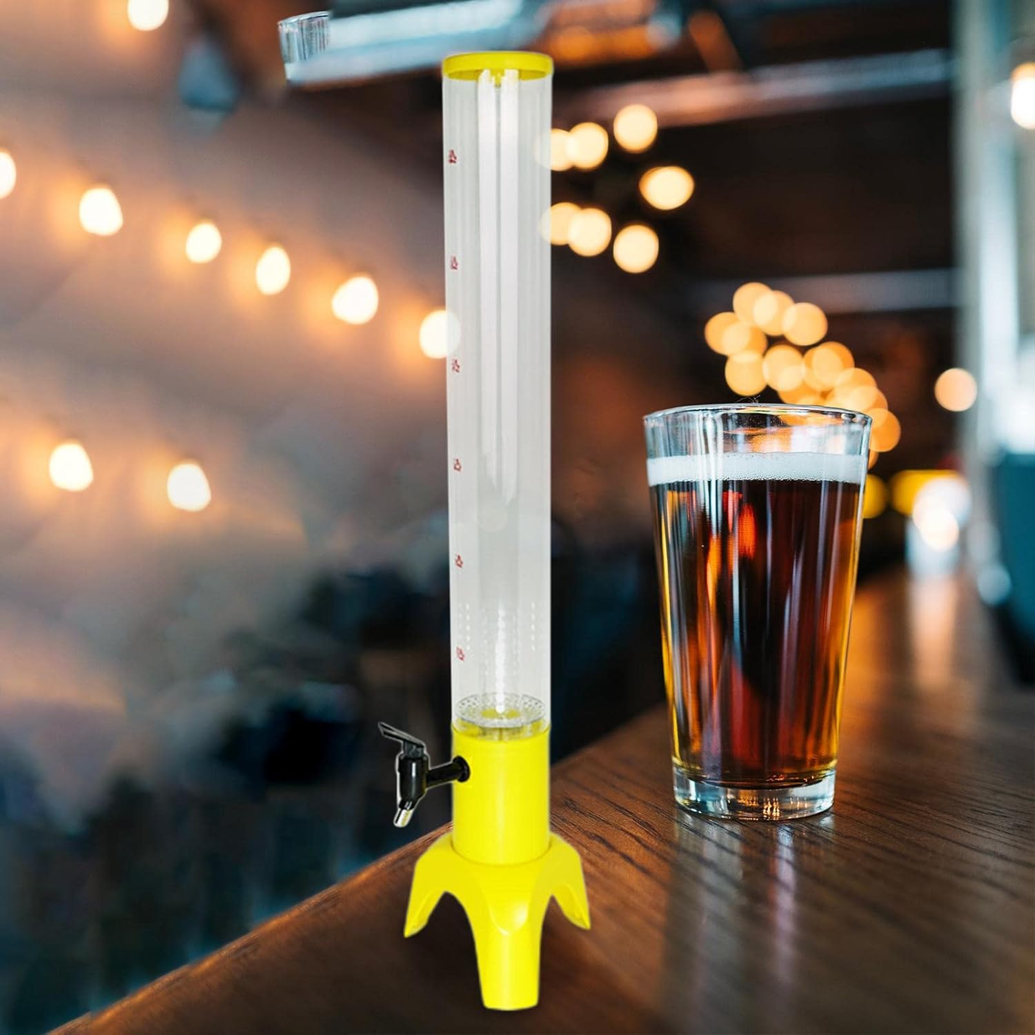 Dispensador de cerveza de mesa de torre de cerveza de gran capacidad, dispensador de torre de licor transparente, dispensadores de barril de cerveza