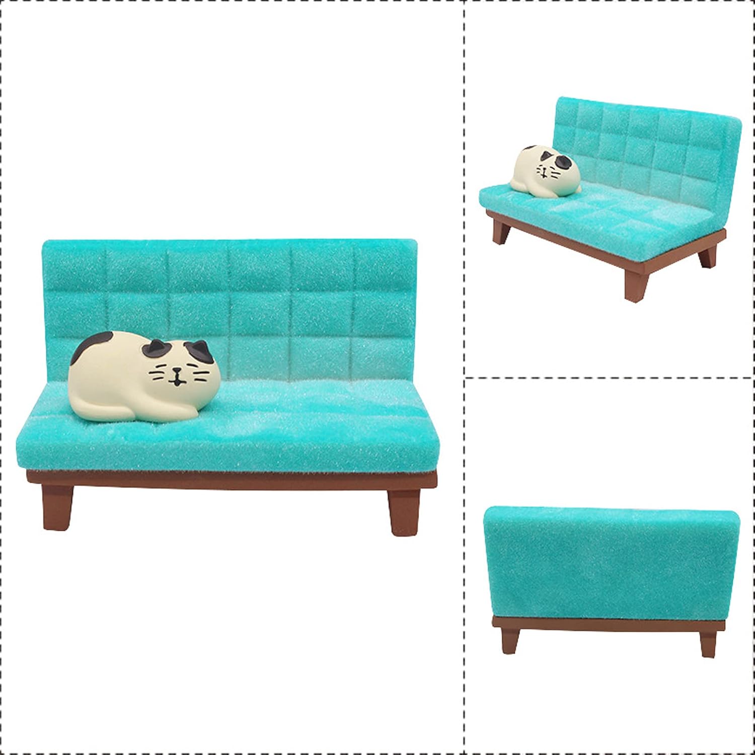 Soporte de escritorio para teléfono celular, sofá rosa con lindo gato gatito para oficina, manos libres, ornamento para el hogar