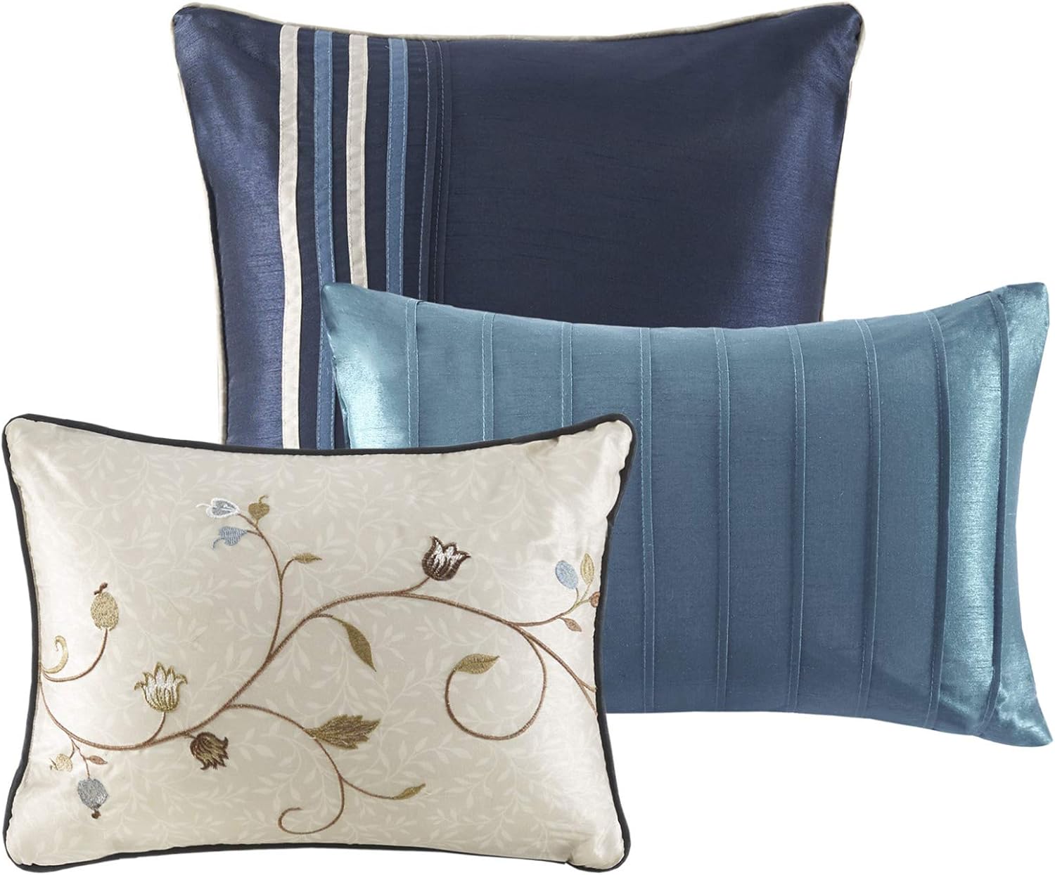 Juego Madison Park All Season, falda de cama a juego, almohadas decorativas