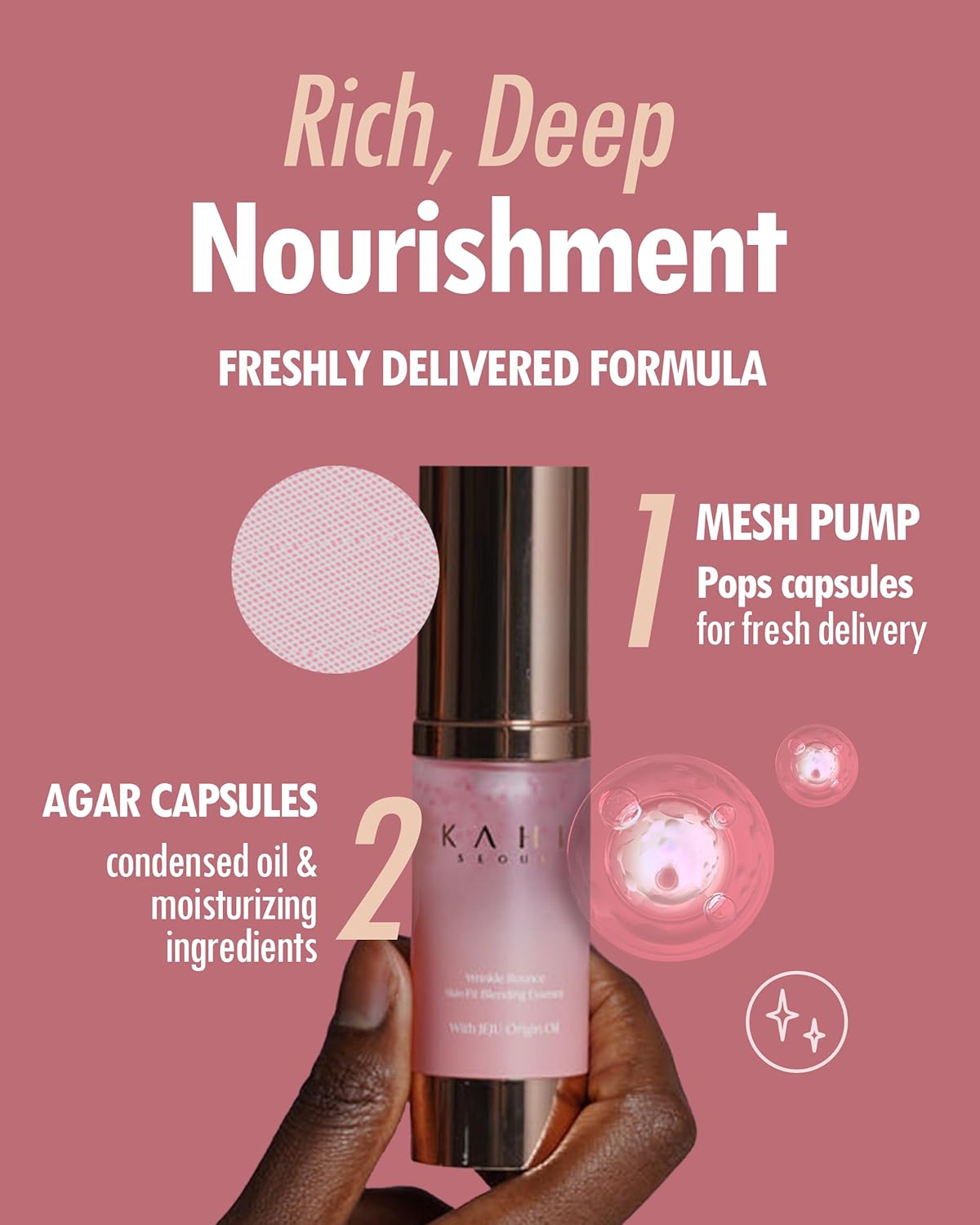 KAHI Wrinkle Bounce Skin Fit Blending Korean Essence  Hidratante facial diario para piel seca y combinación  Hidratante facial hidratante Esencia de
