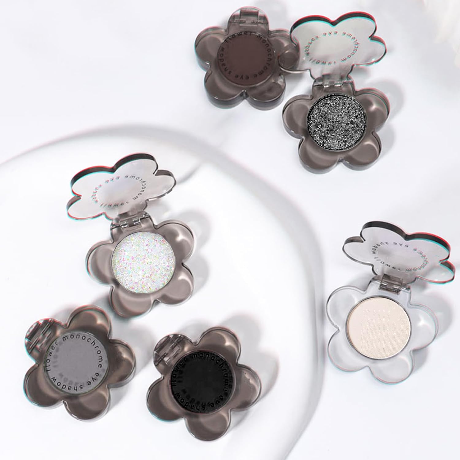 Erinde Sombra de ojos con purpurina única, paleta de polvo prensado de sombra de ojos con purpurina mate, ultra mezclable, de larga duración,
