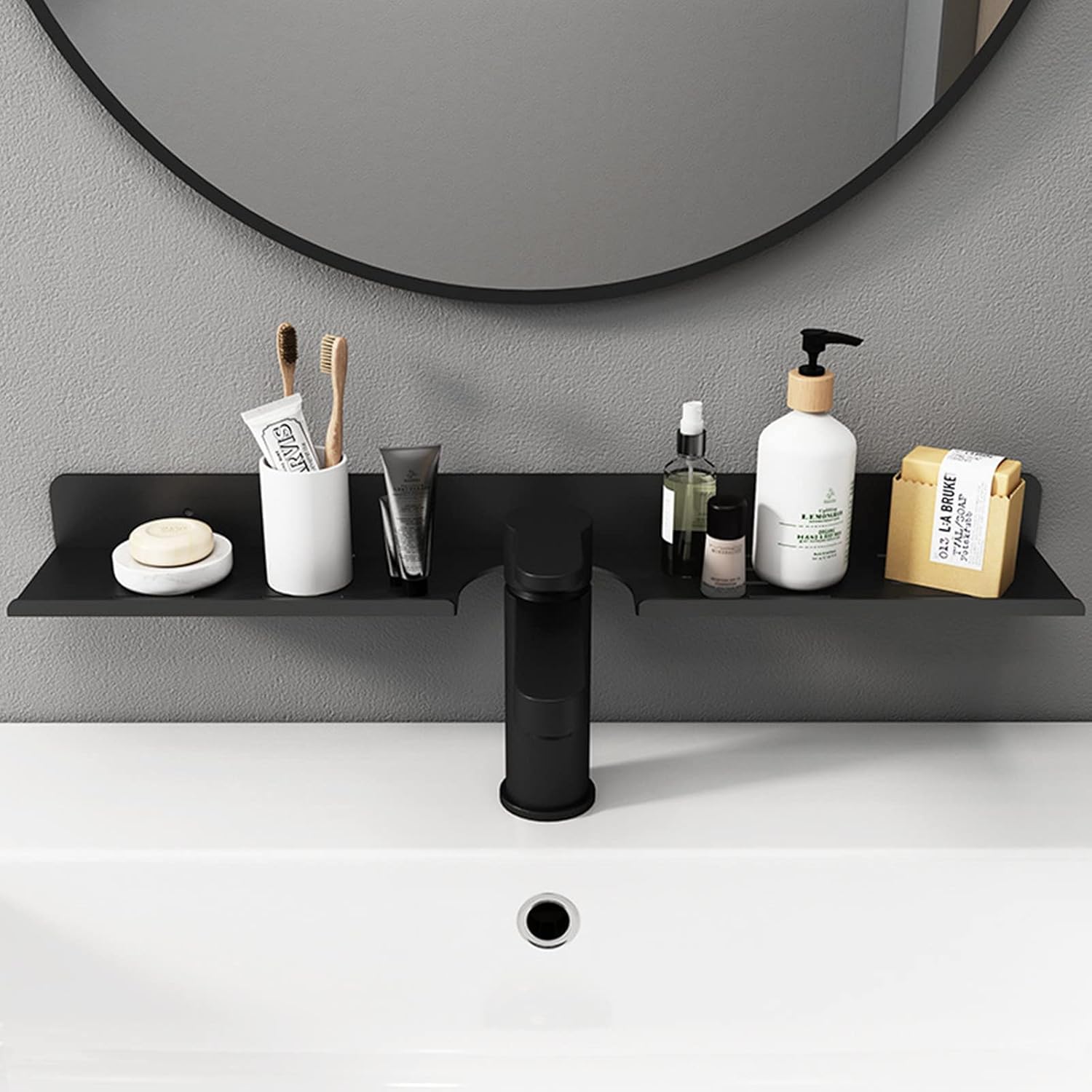 Organizador de estante de baño acrílico sobre el grifo, estante sobre el fregadero, decoración de baño, estante de fregadero de baño sobre grifo,