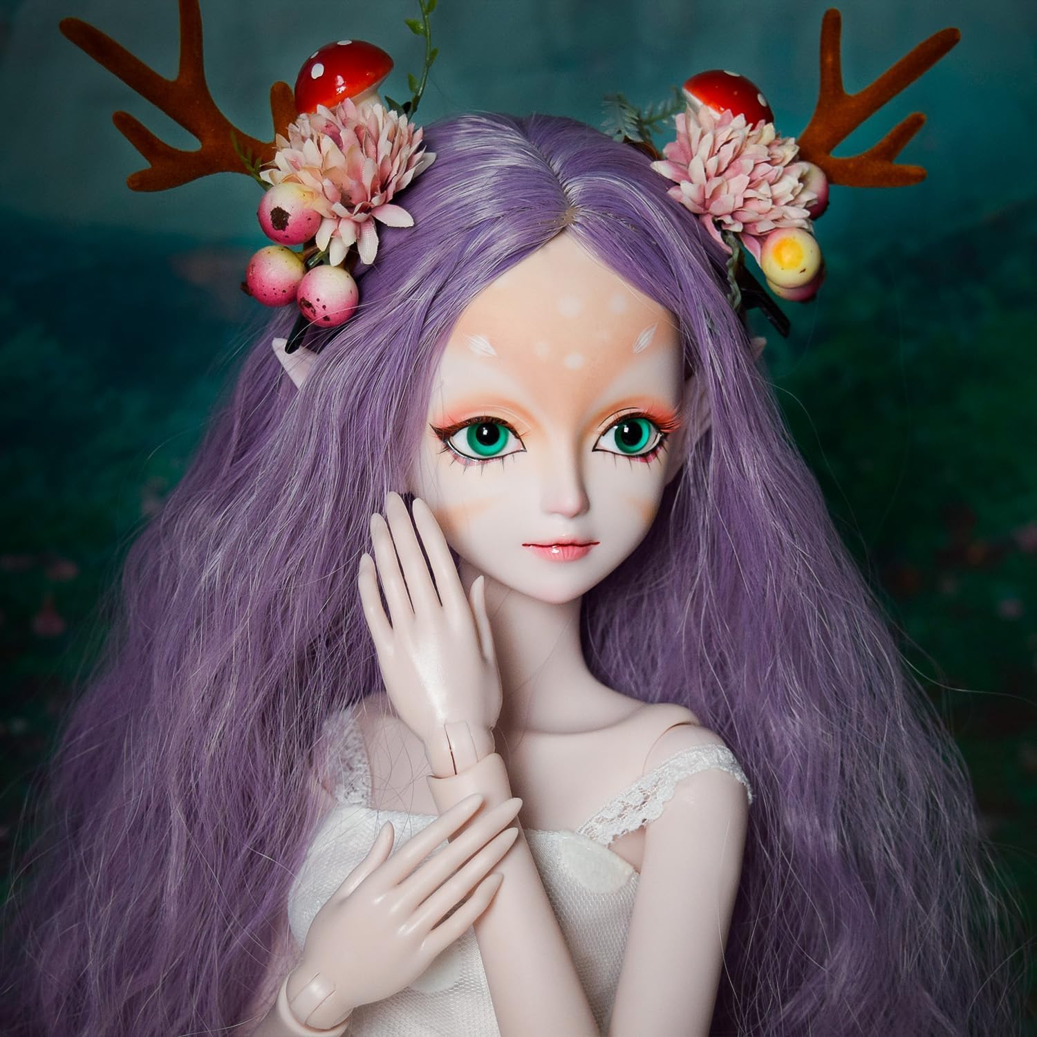 Proudoll Muñeca BJD de 13 de 23.6 in, 24 pulgadas, juguete de alce articulado con bola, muñecas SD, figuras de acción de hada de alce con orejas de