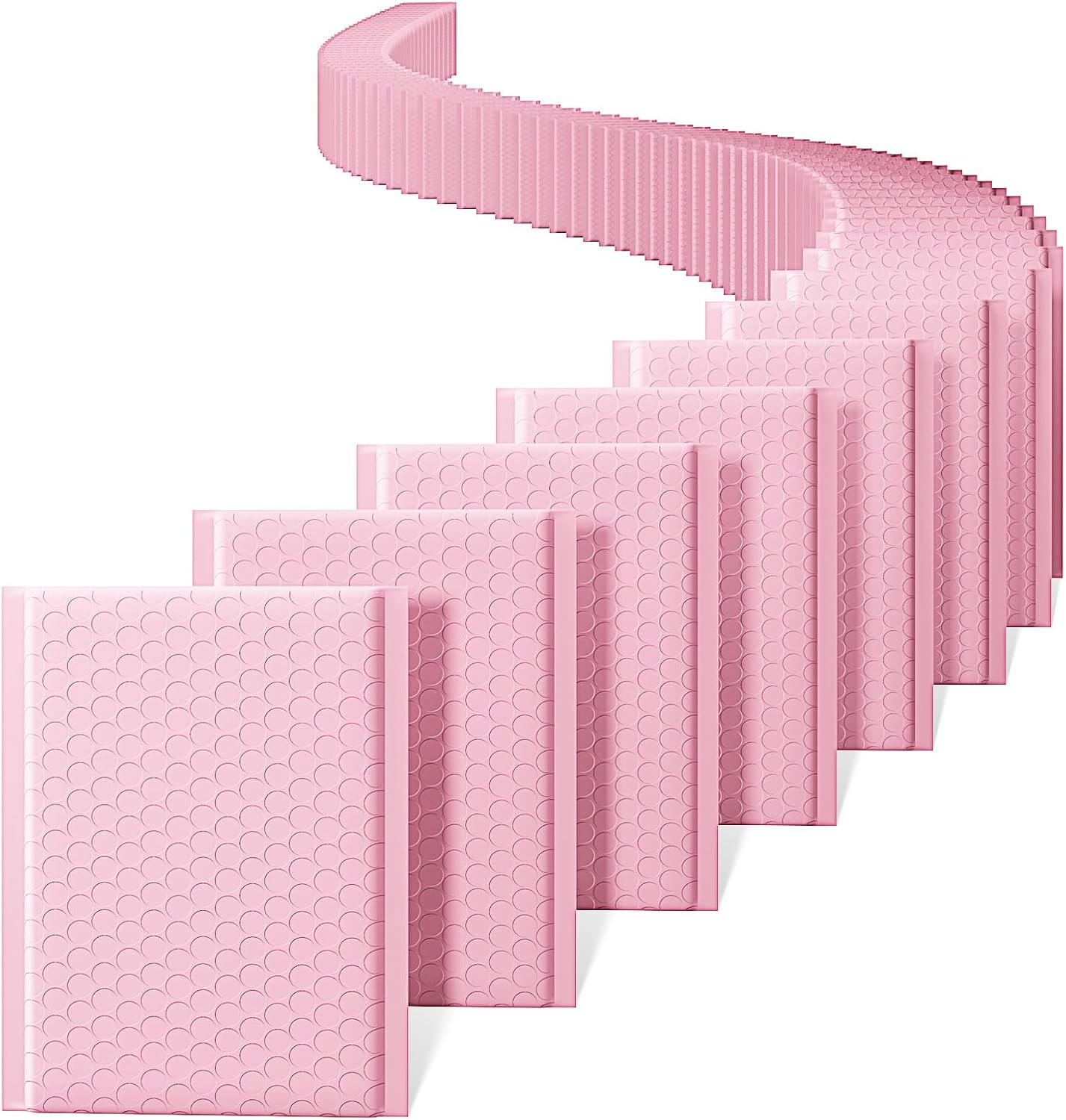 METRONIC Sobres de burbujas de 6 x 10 pulgadas, 100 unidades, color rosa claro, sobres acolchados impermeables con autosellado, sobres acolchados de