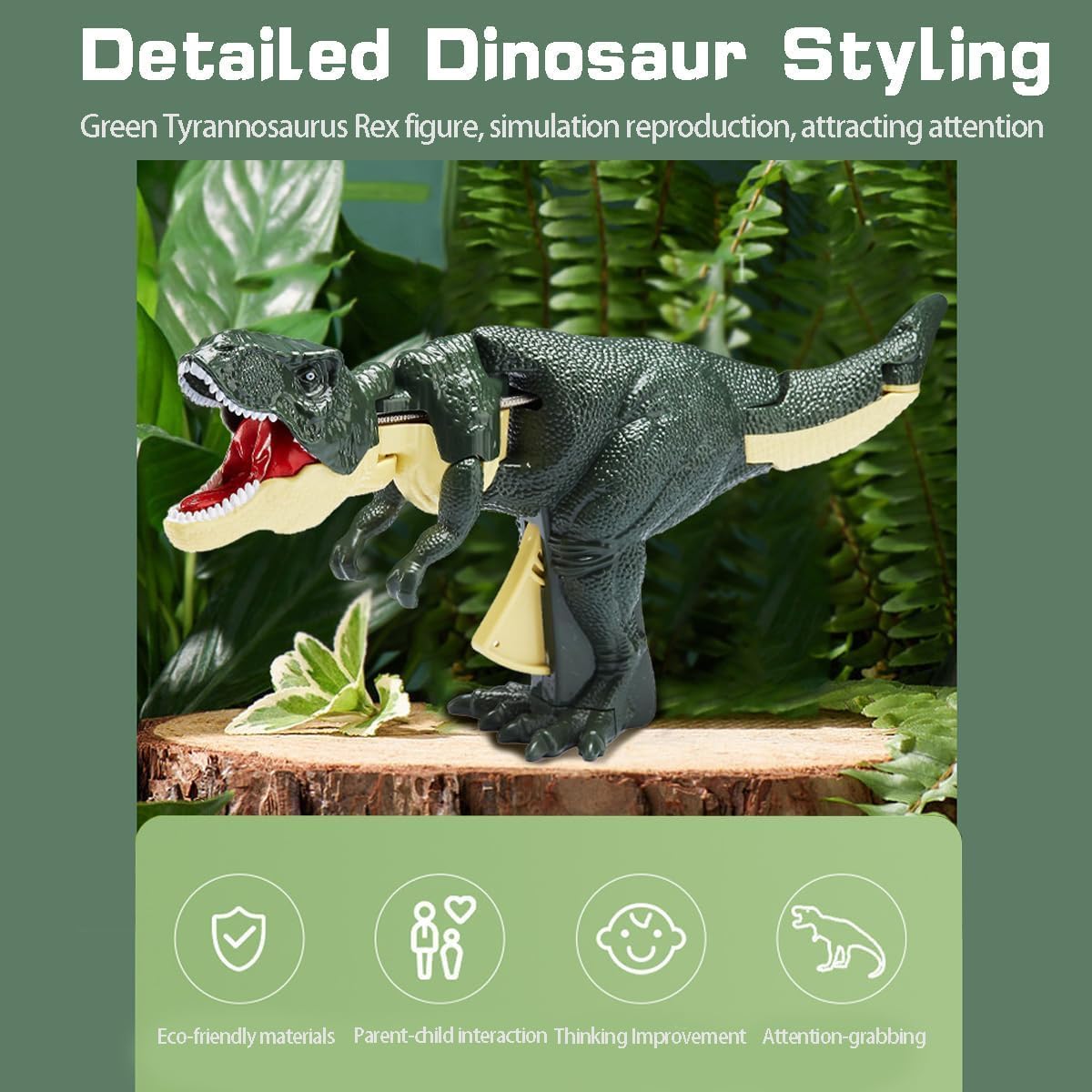 DerrOn Divertidos juguetes de dinosaurios 2023  Trigger The T-Rex, juguetes de dinosaurio Chomper, juguete de dinosaurio, juguete de dinosaurio