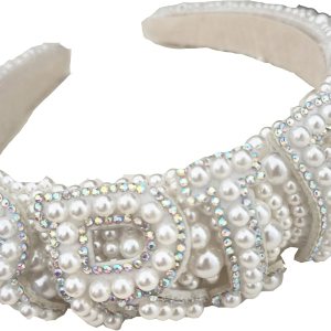 Corona de perlas nupciales, diadema de novia tiara para despedida de soltera, despedida de soltera, boda, luna de miel, regalo de despedida de Corona de perlas nupciales, diadema de novia tiara para despedida de soltera, despedida de soltera, boda, luna de miel, regalo de despedida de