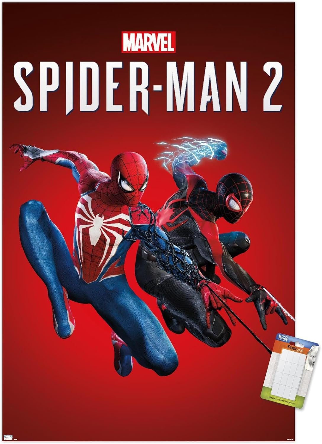 Trends International Marvel’s Spider-Man 2 – Póster de pared de arte clave, 22.37 x 34.00 pulgadas, paquete de póster y montaje prémium