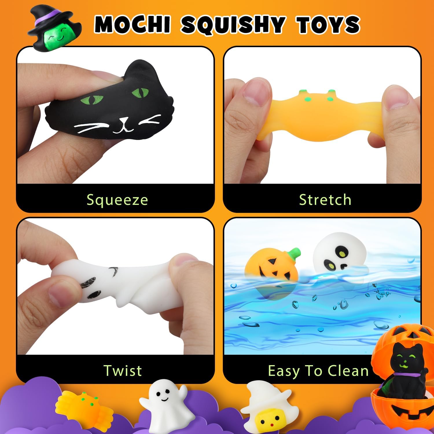 TOY Life 40 piezas de juguetes blandos de Halloween a granel, golosinas de Halloween, no dulces, regalos de fiesta de Halloween, premio de