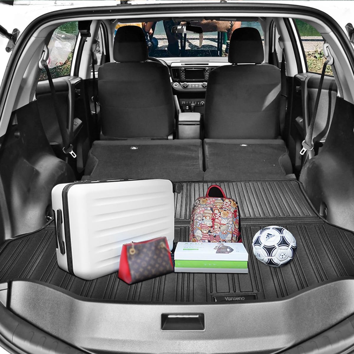 Alfombrillas de carga para Toyota Rav4 2013-2018 para Toyota Rav4 2013, 2014, 2015, 2016, 2017, 2018, accesorios (sin modelos eléctricos EV), color