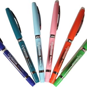 INC Optimus – Bolígrafo de punta fina, escritura suave y audaz (verde azulado, azul real, rosa pálido, azul claro, verde brillante, naranja) INC Optimus – Bolígrafo de punta fina, escritura suave y audaz (verde azulado, azul real, rosa pálido, azul claro, verde brillante, naranja)