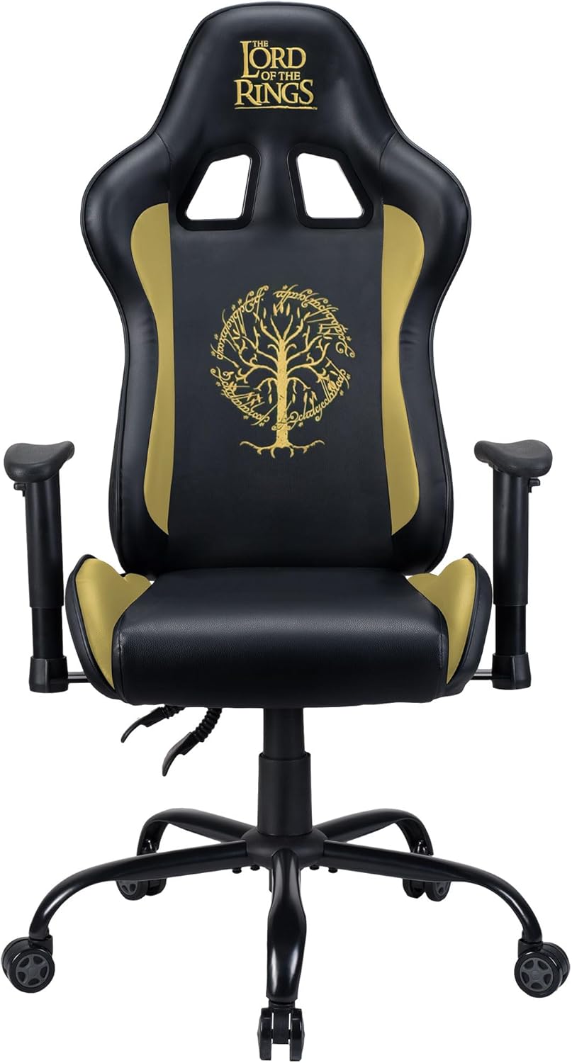 SUBSONIC Lord of The Ring – Silla ergonómica oficial para jugadores, respaldo y reposabrazos ajustables, silla de juegos para adolescentes y