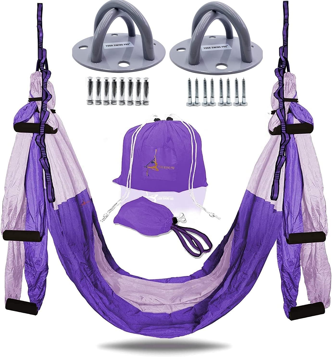 YOGA SWING PRO Kit de columpio de yoga antigravedad para hamaca aérea de alta calidad, juego de cabestrillo volador Acrobat para terapia de
