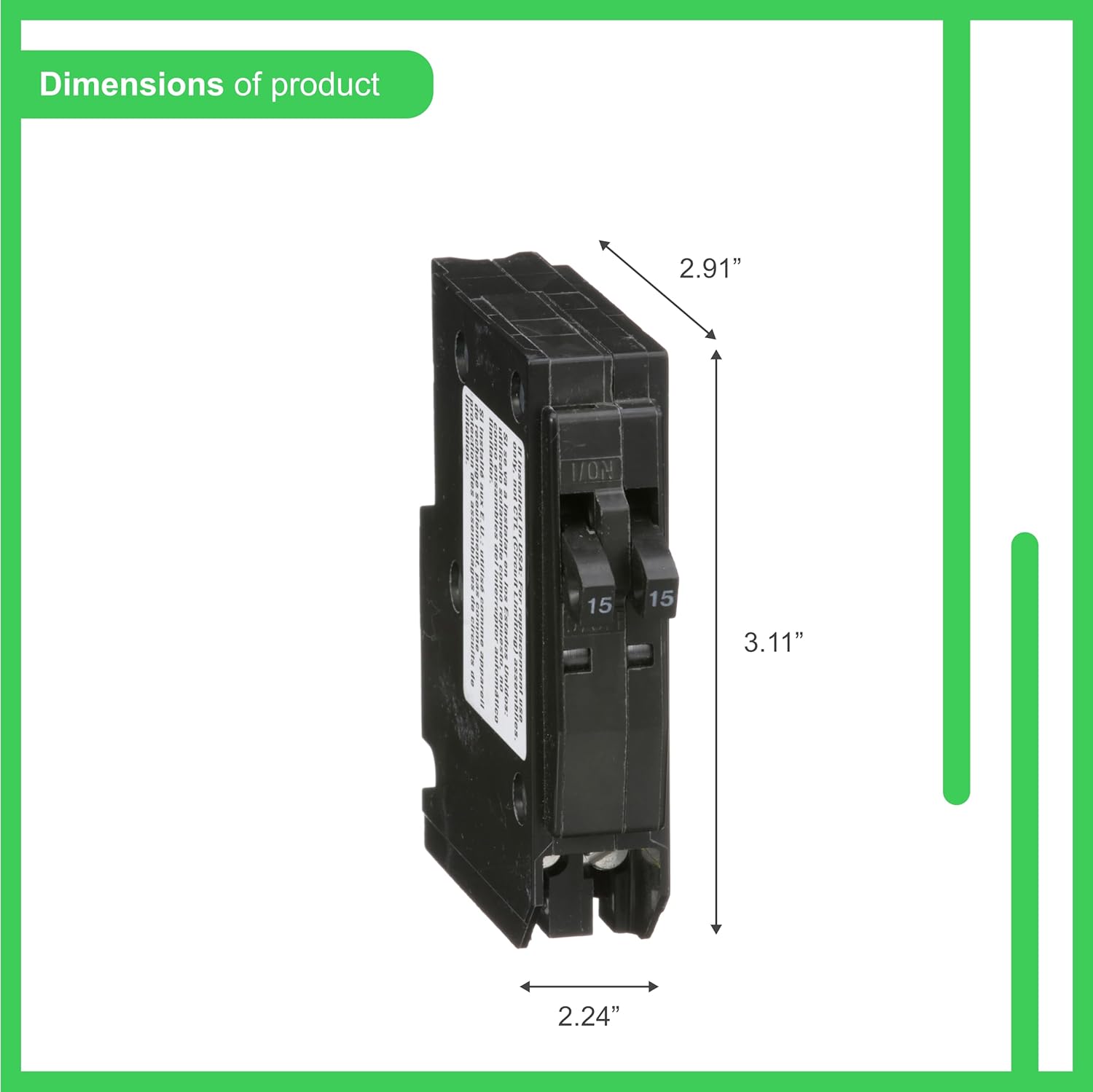 Square D by Schneider Electric Square D – QO360CP Disyuntor Negro