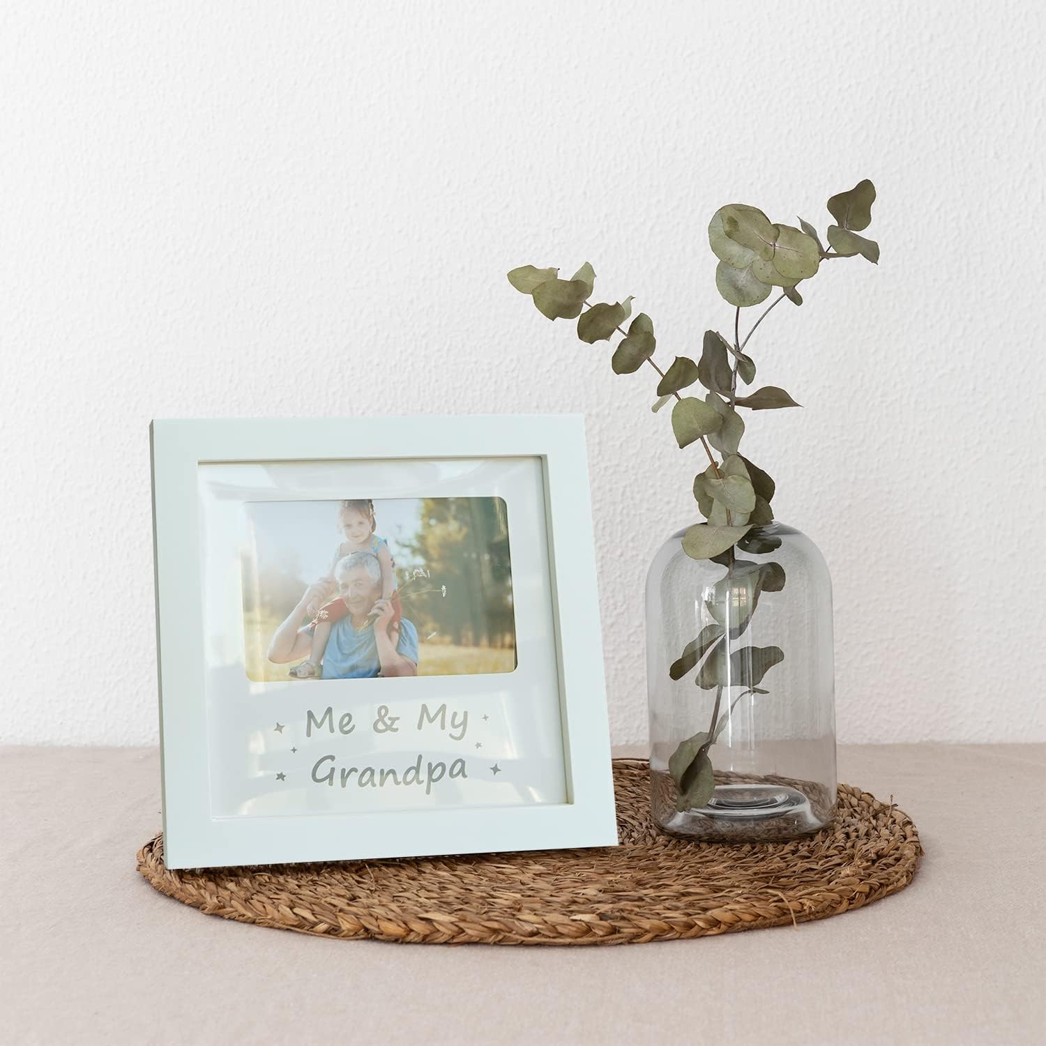 HAMUIERS Marco de fotos para abuelos y abuelos, marco de fotos de recuerdo de bebé, regalos para abuelos, decoración de guardería, marco de abuela y
