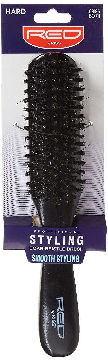 Kiss Red Pro Brush Styling Cerdas (6 Piezas) Jabalí (Duro)