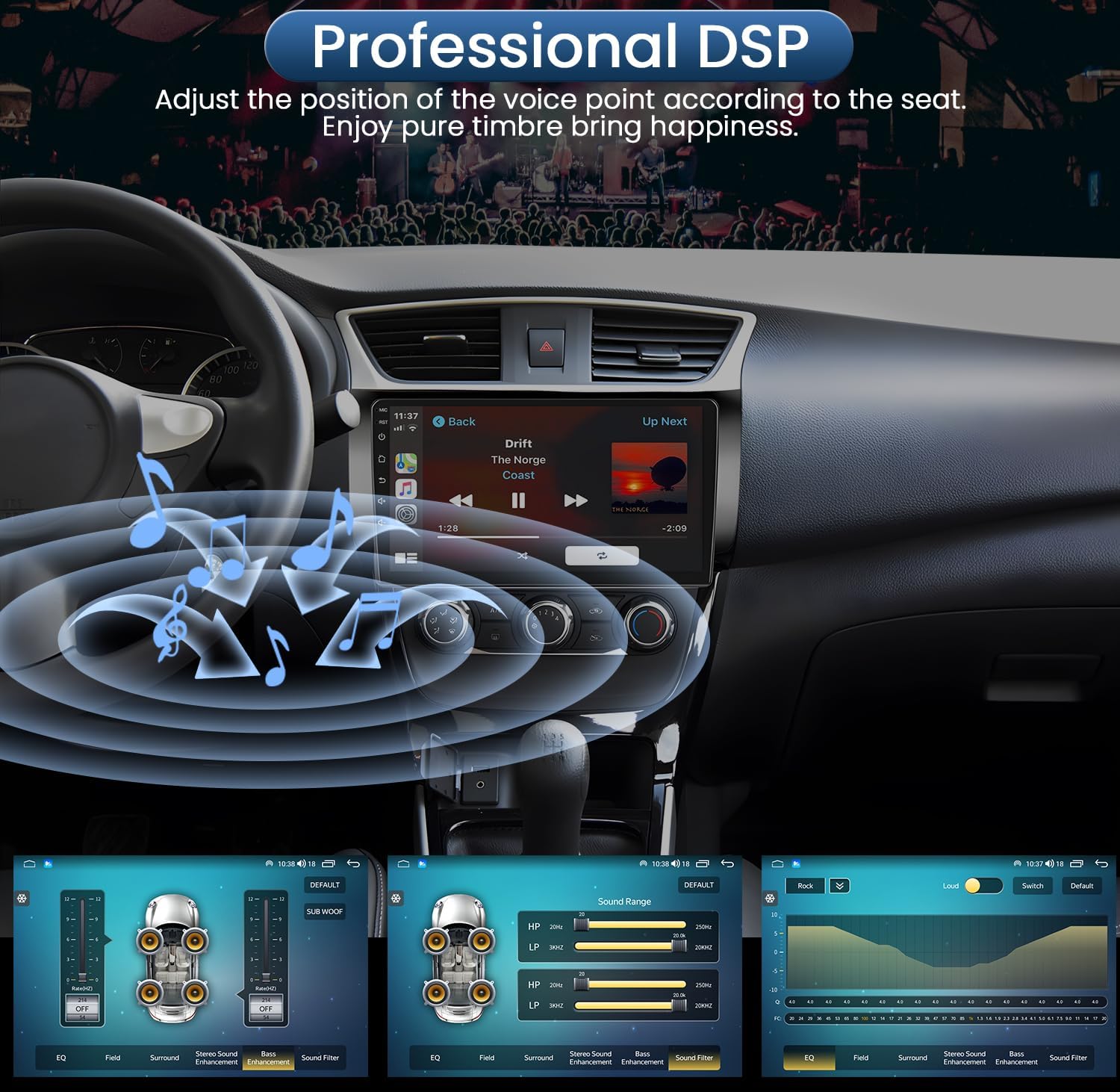 Estéreo de coche de 4 núcleos 2+32G para Nissan Sentra 2013-2017, pantalla táctil de 10.1 pulgadas con CarPlay y Android Auto, con cámara de