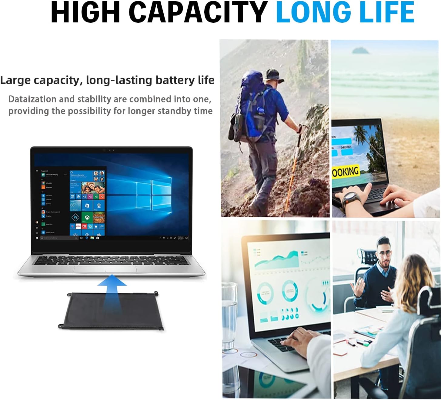 WDX0R – Batería para portátil Dell Inspiron 15 5000 7000 Series 15 5567 7579 5565 5568 5570 5578 5578 5579 7560 7570 7586 7573 13 5560 7570 7586