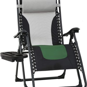 FDW Piscina cubierta camping (verde) Anti gran tamaño Zero Gravity Chair XL para patio FDW Piscina cubierta camping (verde) Anti gran tamaño Zero Gravity Chair XL para patio