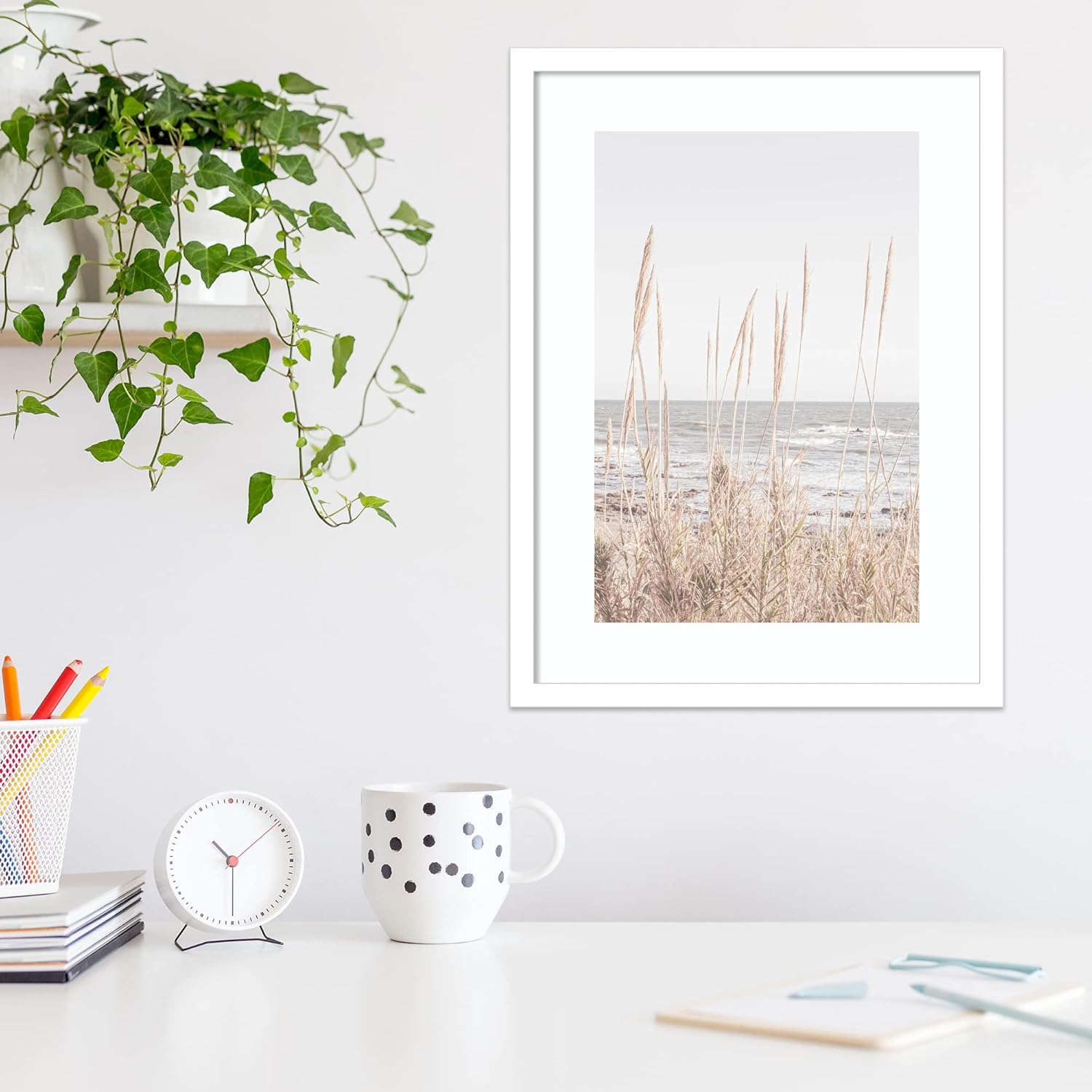 Amanti Art Beach Vass 001 by 1x Studio III – Lienzo decorativo para pared con marco de madera (16 pulgadas de ancho x 21 pulgadas de alto), marco