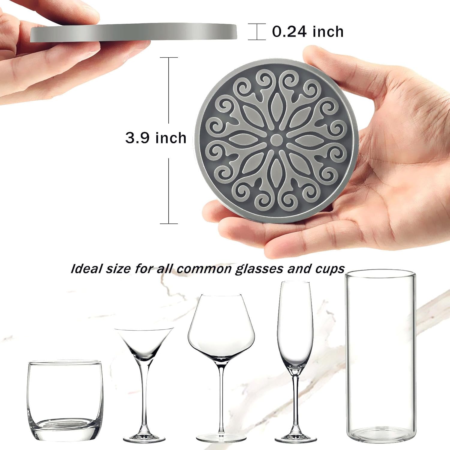 Posavasos de silicona para bebidas, resistentes y reutilizables, gran regalo para cumpleaños, inauguración de la casa, decoración de habitación,