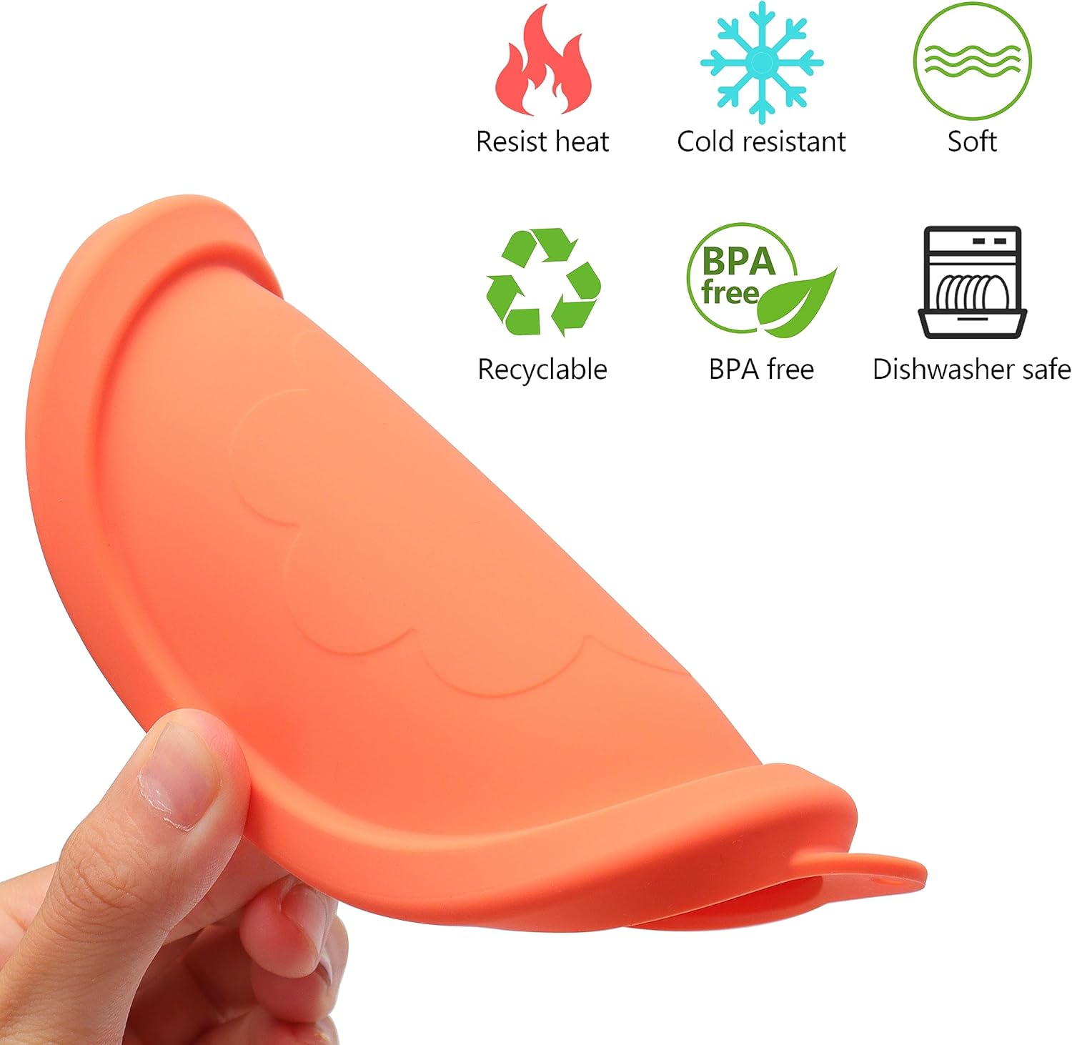 Tapas de repuesto de silicona de 2 tazas para Pyrex 7200 PC y cuencos de vidrio Anchor Hocking (recipiente no incluido), paquete de 4 unidades,