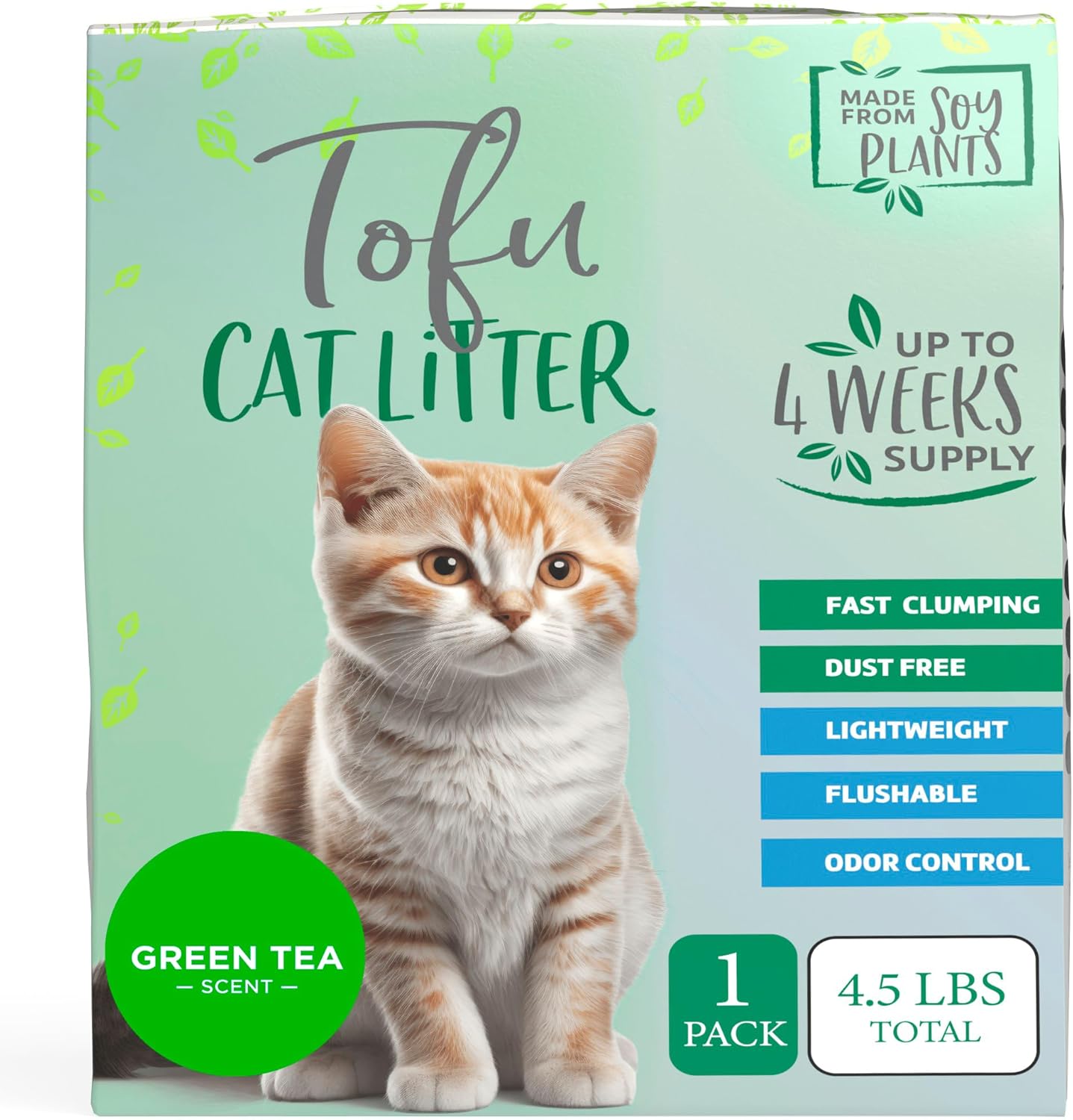 Natural Paw Tofu – Pellets de arena para gatos  Desechables, ligeros, sin seguimiento, sin polvo, aglutinantes, absorbentes de olores, arena natural