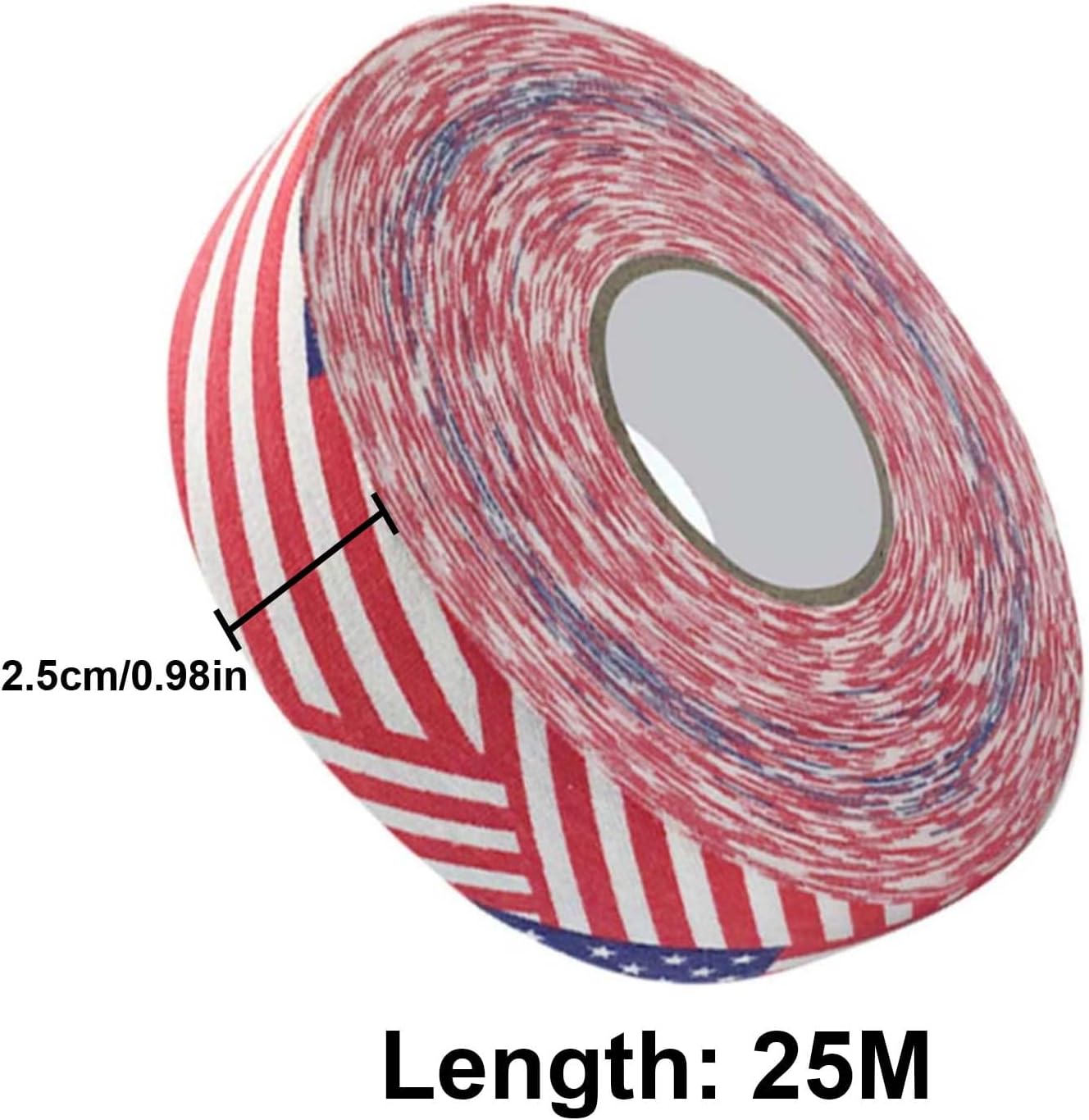 Cinta de lacrosse de 1.0 in x 82.0 ft, cinta protectora de hockey cinta de lacrosse cinta de agarre de hockey para palo de seguridad deportiva
