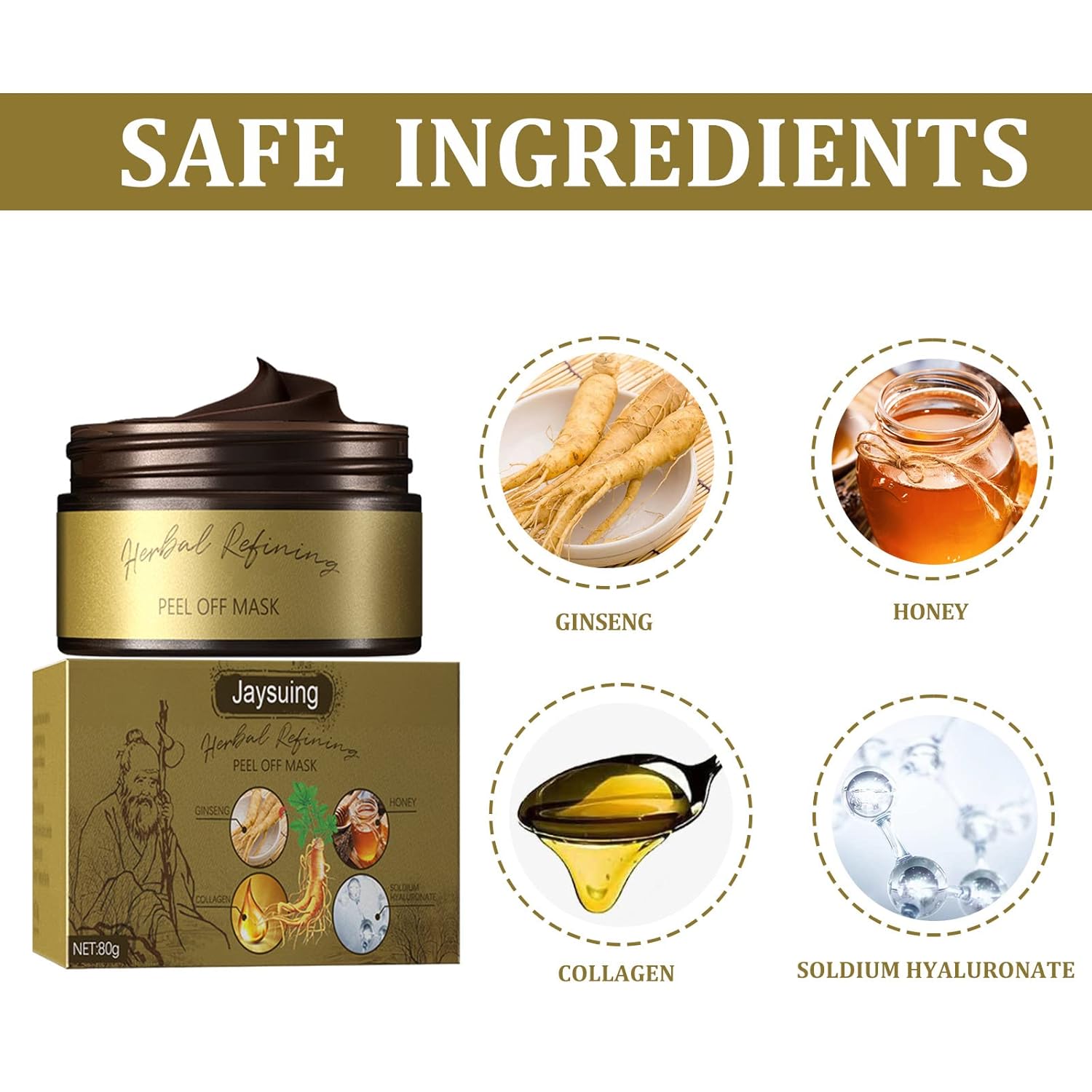 Pro-Herbal – Máscara facial de refinación despegable, mascarilla de refinación de hierbas, máscara de limpieza de puntos negros, máscara de limpieza