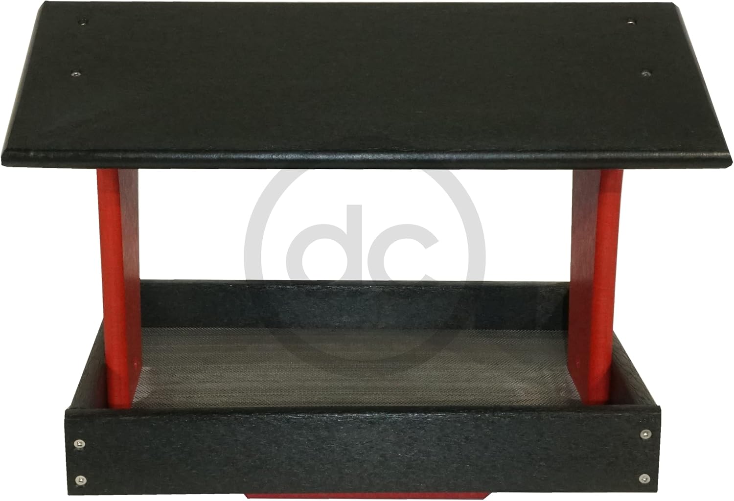 DutchCrafters Fly by – Comedero de plástico de polietileno para pájaros con techo cubierto para pájaros silvestres, duradero, para todo tipo de