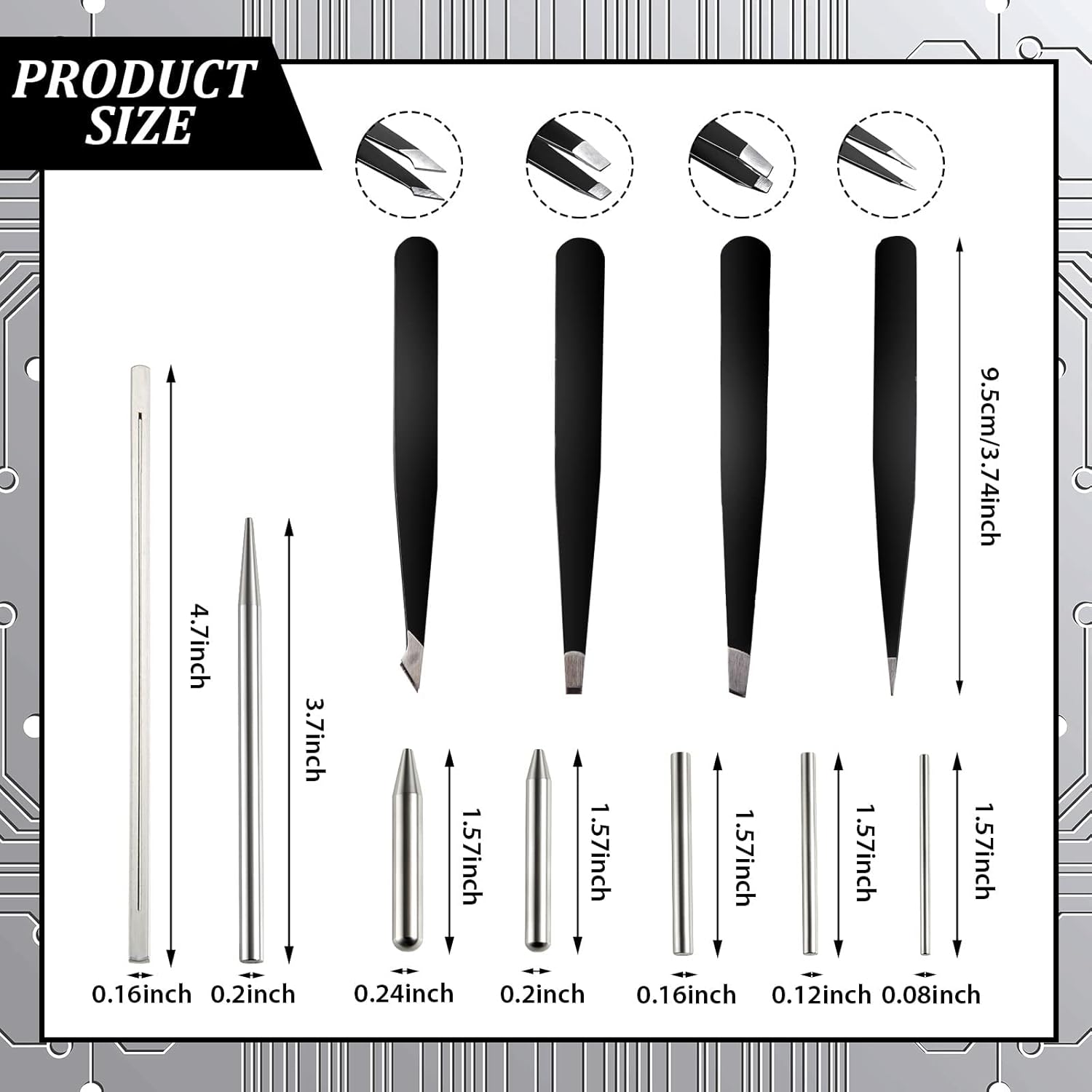 Juego de herramientas de rompecabezas de metal, 24 piezas, kit de modelos de metal para bricolaje, herramientas con cortaúñas herramienta de doblado