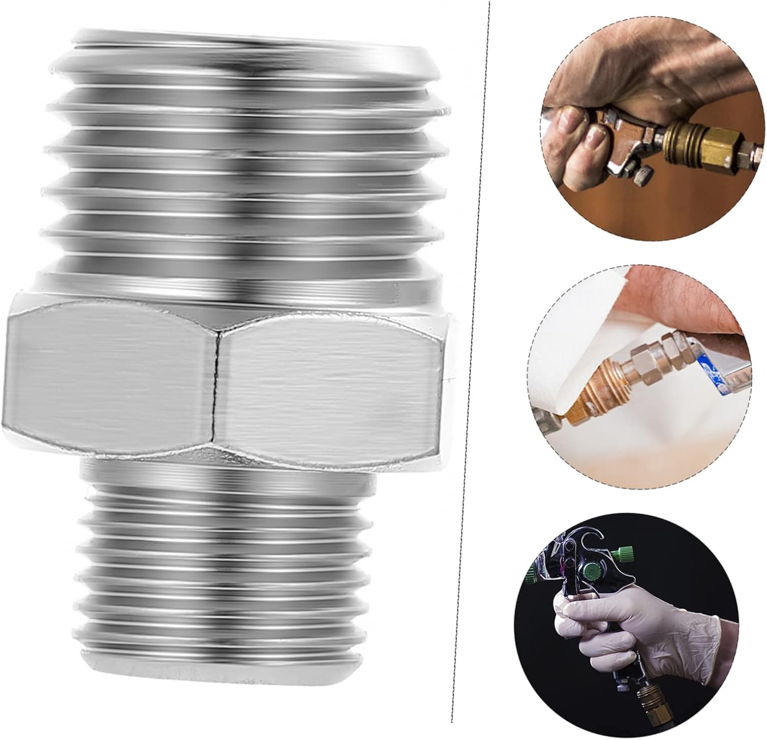 EXCEART Adaptador de tubo de aire para aerógrafo Accesorios de herramientas de aire Accesorios de pintura Aerógrafo Conectores de desconexión rápida