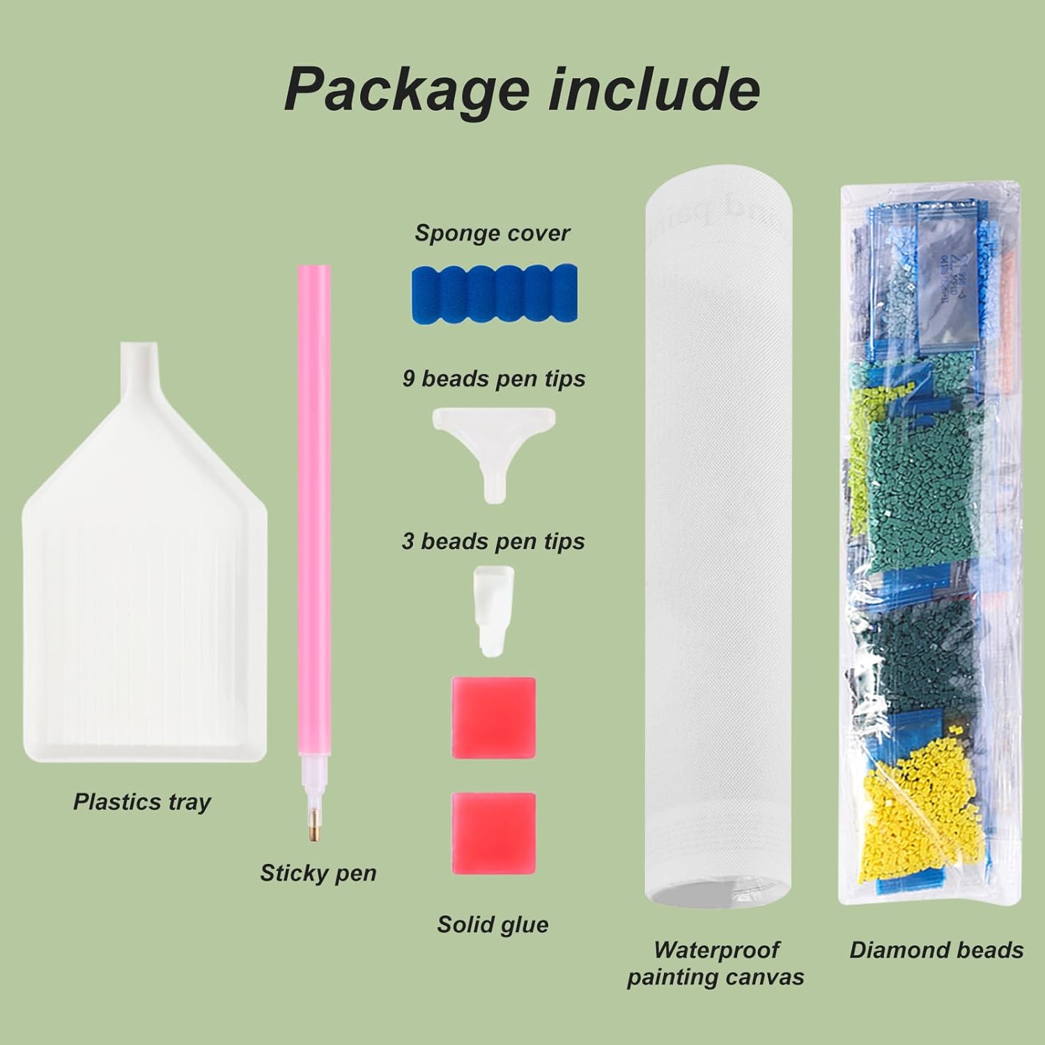 Stalente Kits de pintura de diamantes para adultos, kit de arte de diamante redondo cardenal de taladro completo, pintura 5D con diamantes,