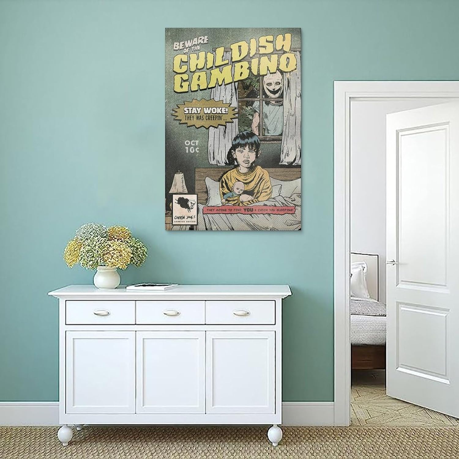 TAICI Póster infantil de Gambino Redbone, póster musical para habitación, lienzo estético, decoración de dormitorio, 12 x 18 pulgadas (11.8 x 17.7