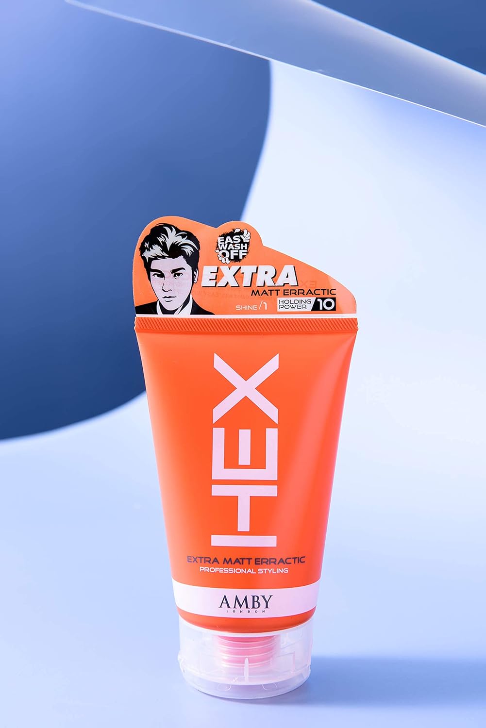 HEX Amby – Cera para el cabello para hombres, cera extra mate, Erractic, 3.5 onzas (3.53 oz) con fuerte sujeción duradera, acabado seco mate no