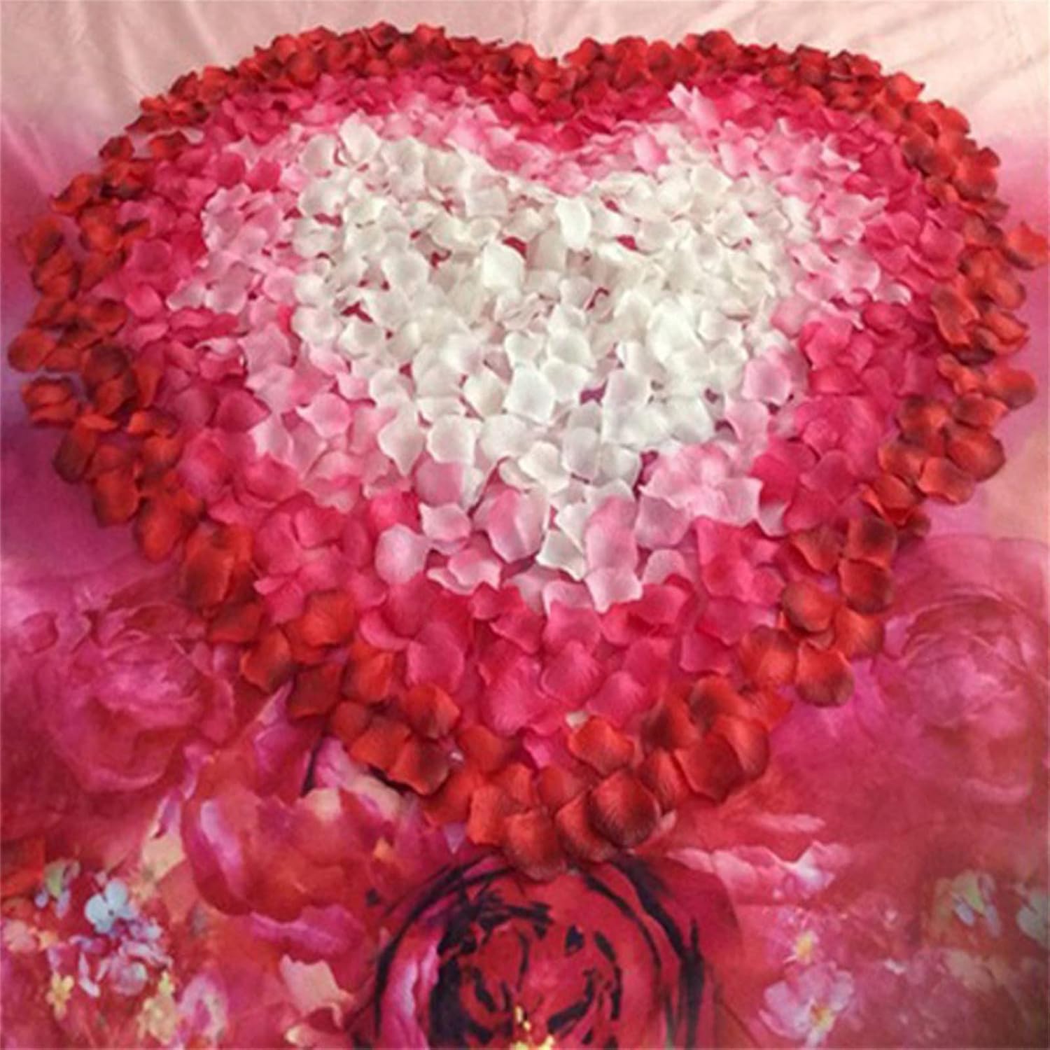 Scceatti Pétalos de plantas falsas, 100 unidades, rosas artificiales, pétalos, flores artificiales de seda dorada, pétalos de rosa, decoración de