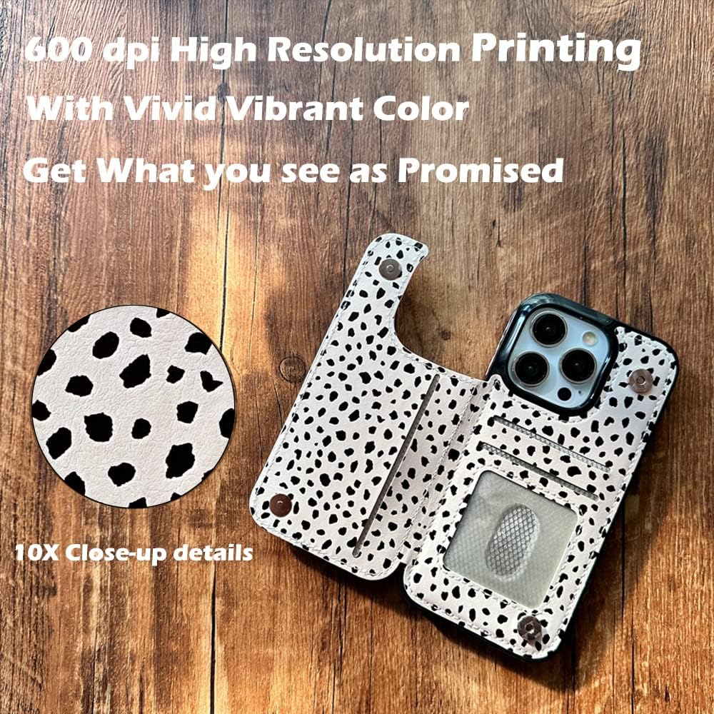 uCOLOR Funda tipo cartera compatible con iPhone 13 Pro con ranuras para tarjetero y ranuras para tarjetero, funda de piel con tapa de mármol, RFID