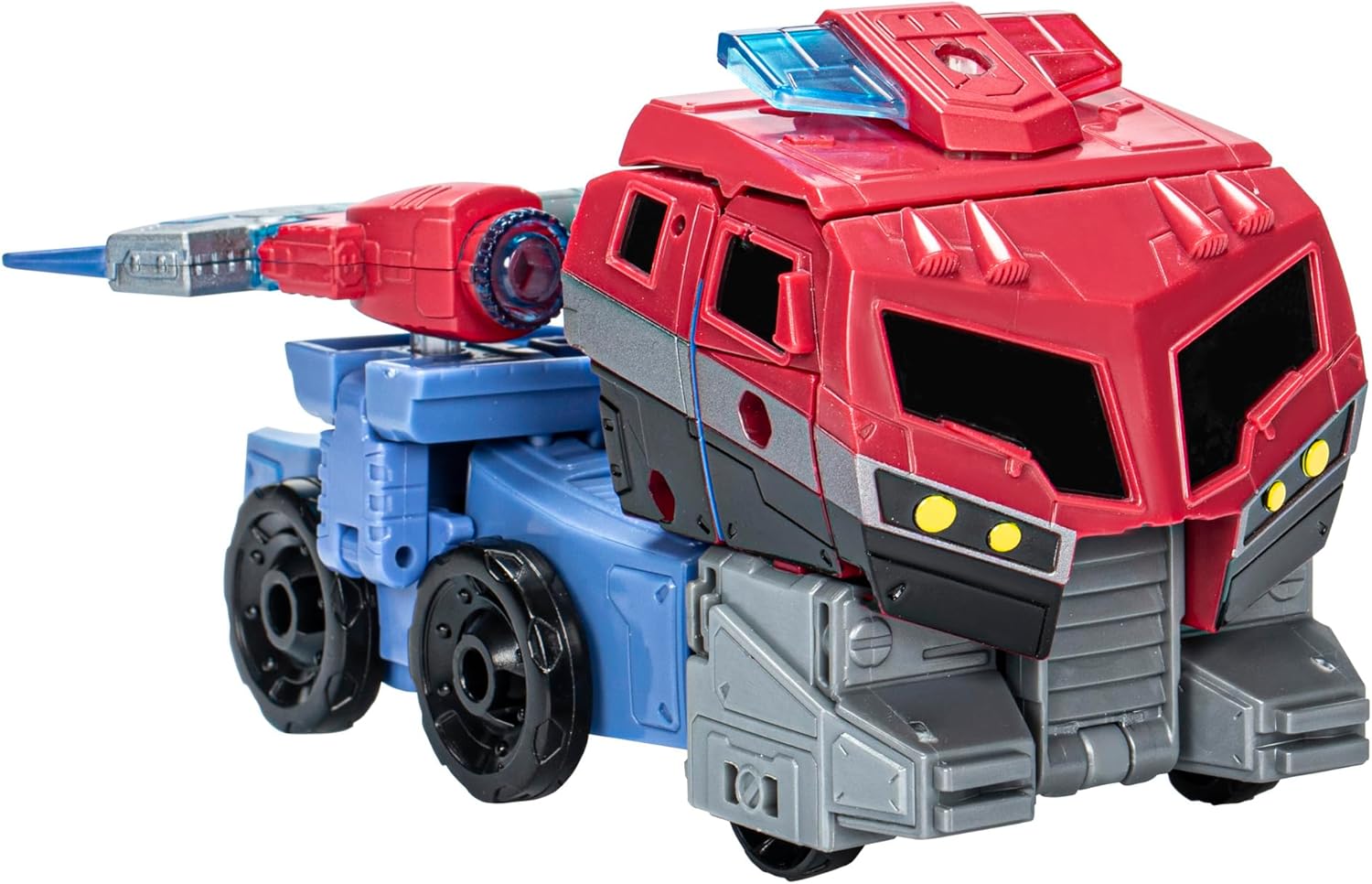 Transformers Legacy United Voyager Class Animated Universe Optimus Prime, figura de acción de conversión de 7 pulgadas, 8+