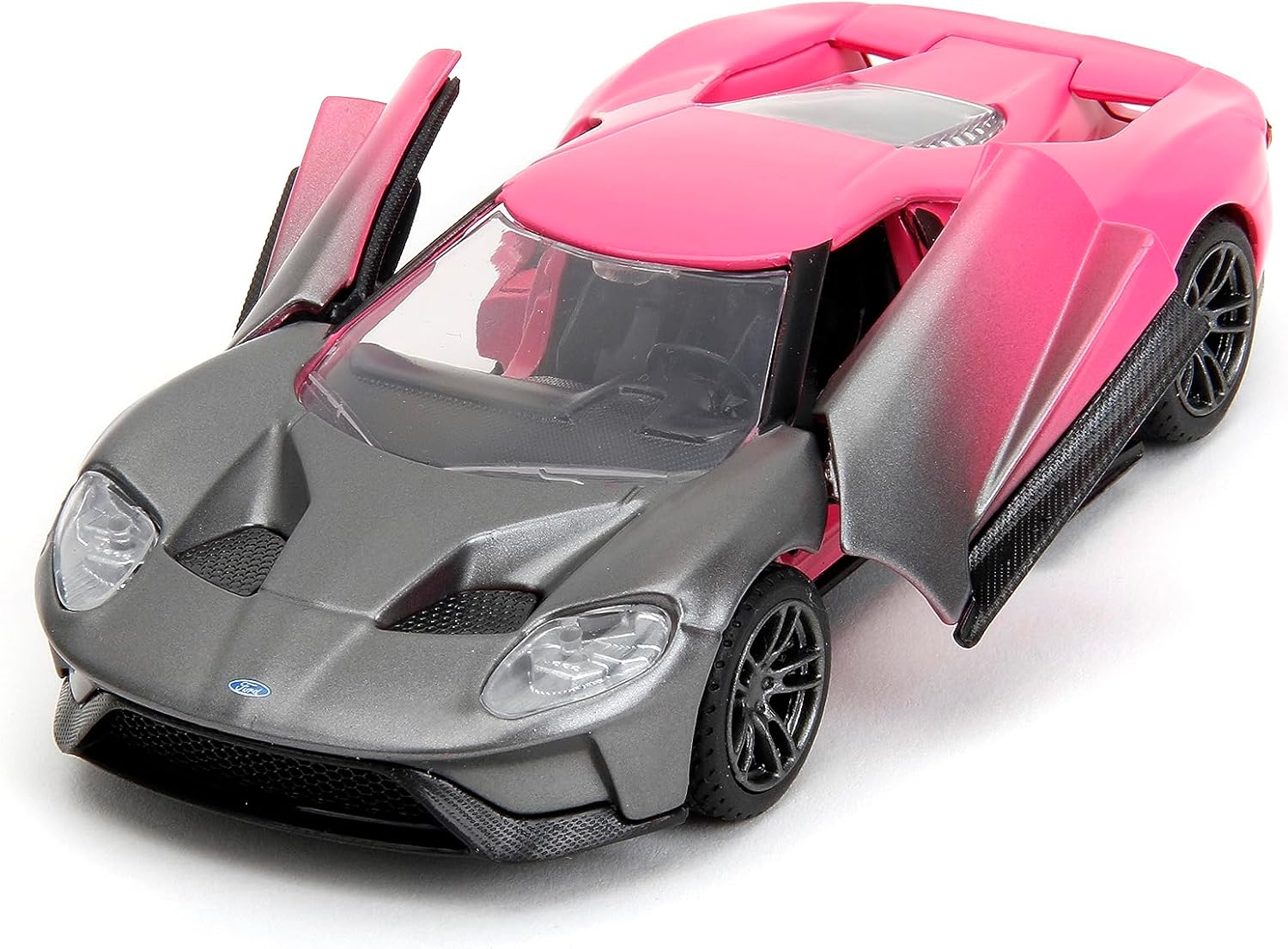 Pink Slips 132 W2 2017 Ford GT – Coche fundido a presión, juguetes para niños y adultos (platarosa)