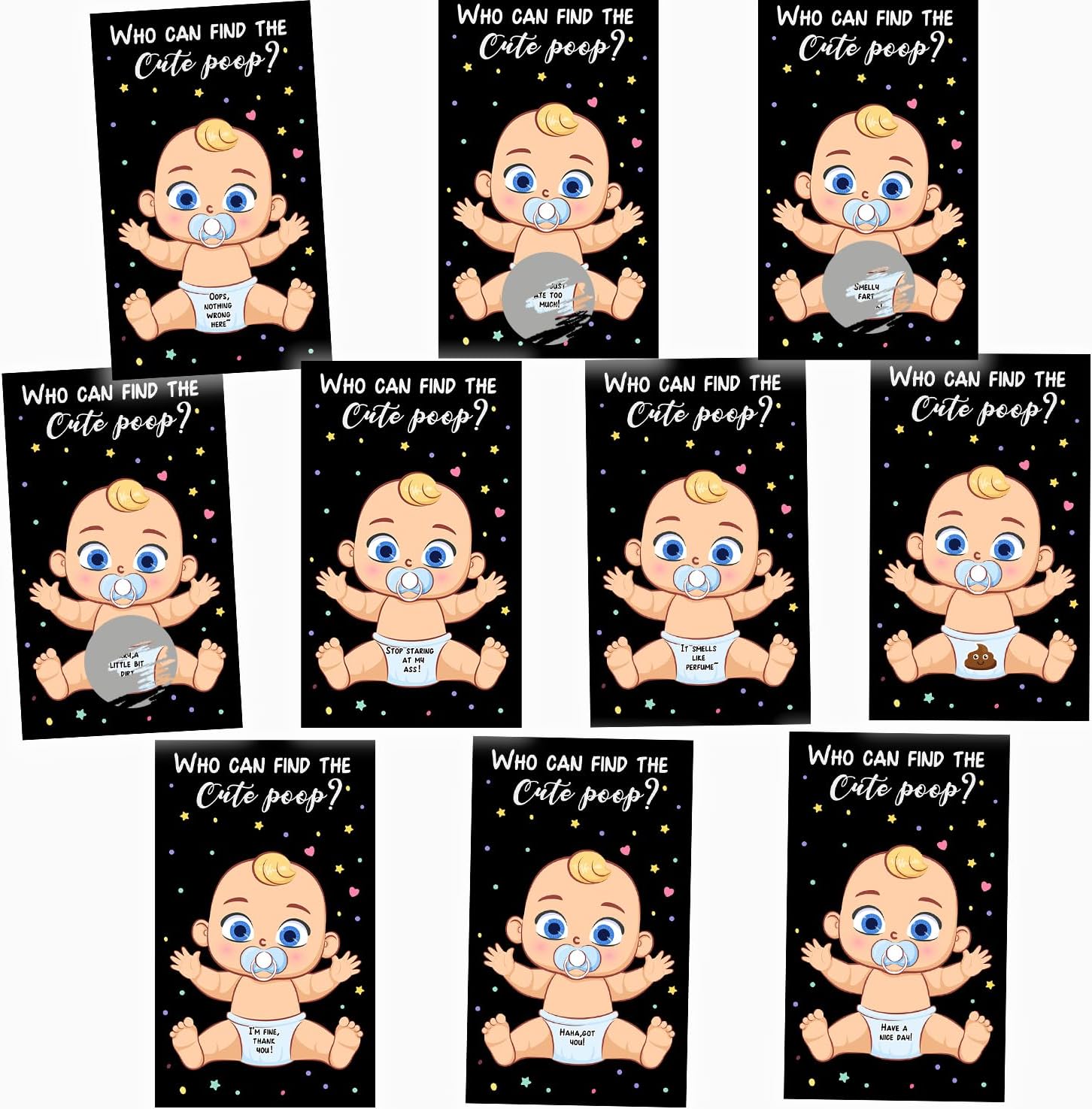 Juego de cartas de rifas para baby shower, juegos de baby shower para niños, divertidas decoraciones de juego de fiesta para actividades de baby