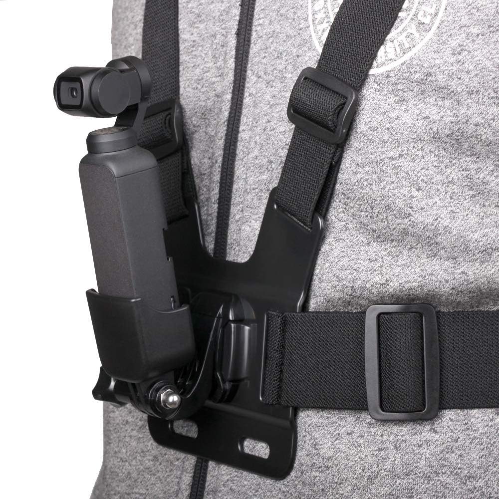 Banda de pecho ajustable 2023 + adaptador para DJI Osmo Pocket, soporte de adaptador de expansión para cinturón de abrazadera de mochila