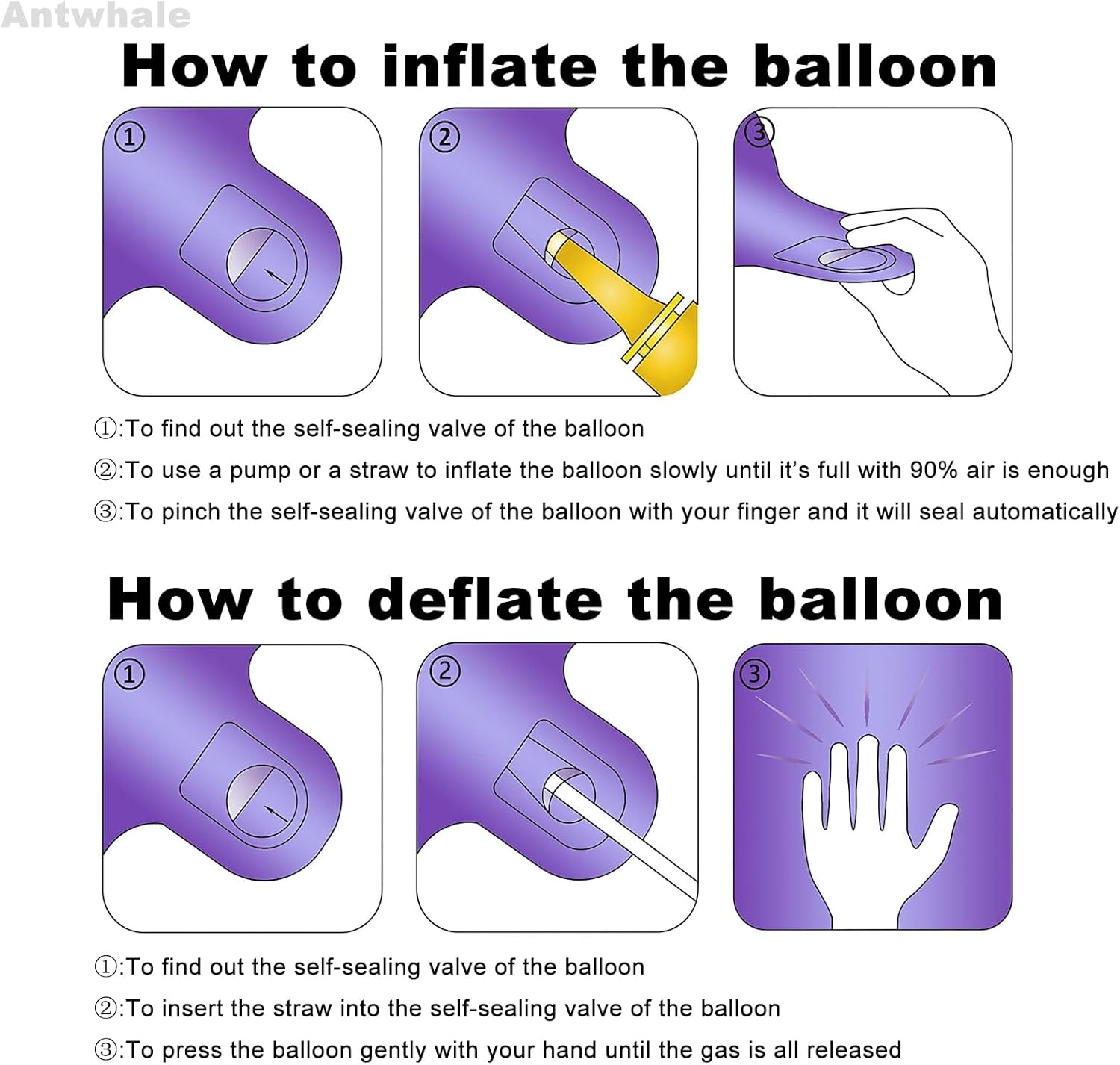 Globos de papel de aluminio color morado de 40 pulgadas con corona dorada desmontable, globos de helio de Mylar de gran tamaño para baby shower,