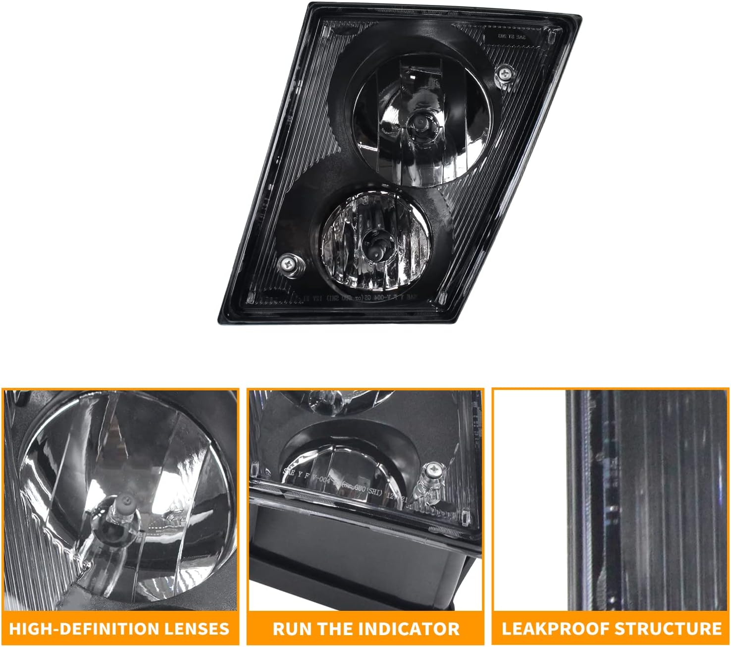 CPOWACE Faros antiniebla compatibles con Volvo VNL VNM VNX VN 2004-2017, repuesto para semirremolque, pasajero izquierdo, compatible con accesorios