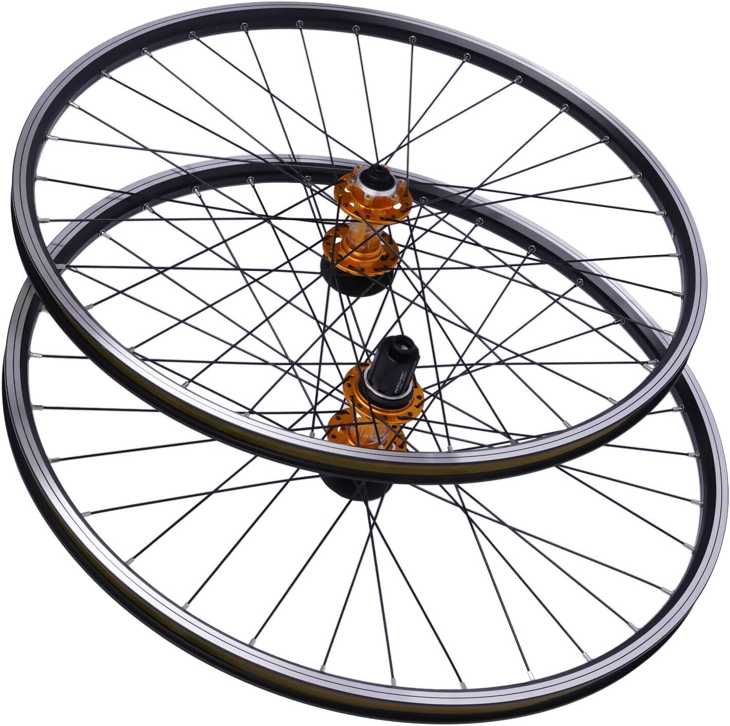 Juego de ruedas para bicicleta de montaña, 27.5 pulgadas, ruedas delanteras y traseras, aleación de aluminio, freno de disco MTB para casete de 7 a