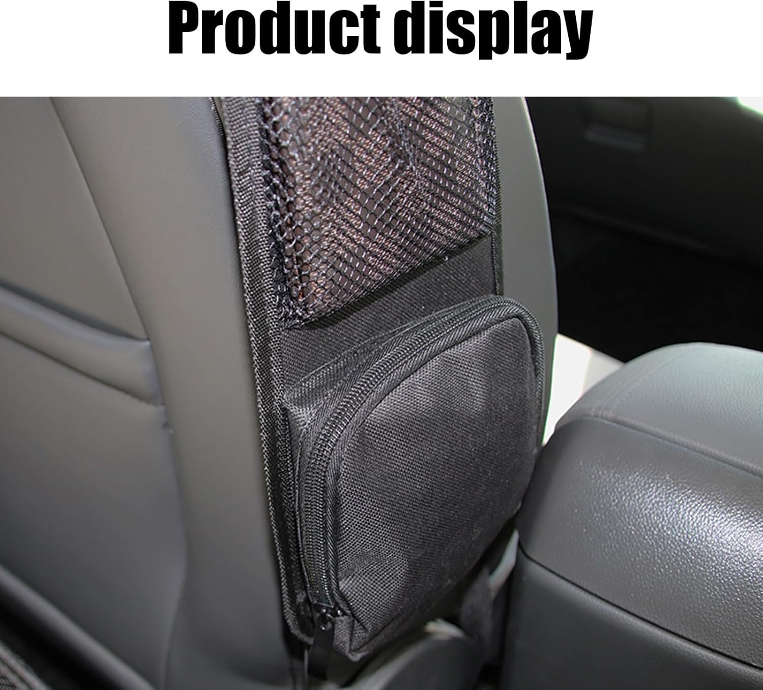 NGHEY Paquete de 1 organizador lateral para asiento de automóvil, organizador de cartera para teléfono con cremallera, bolsa colgante de