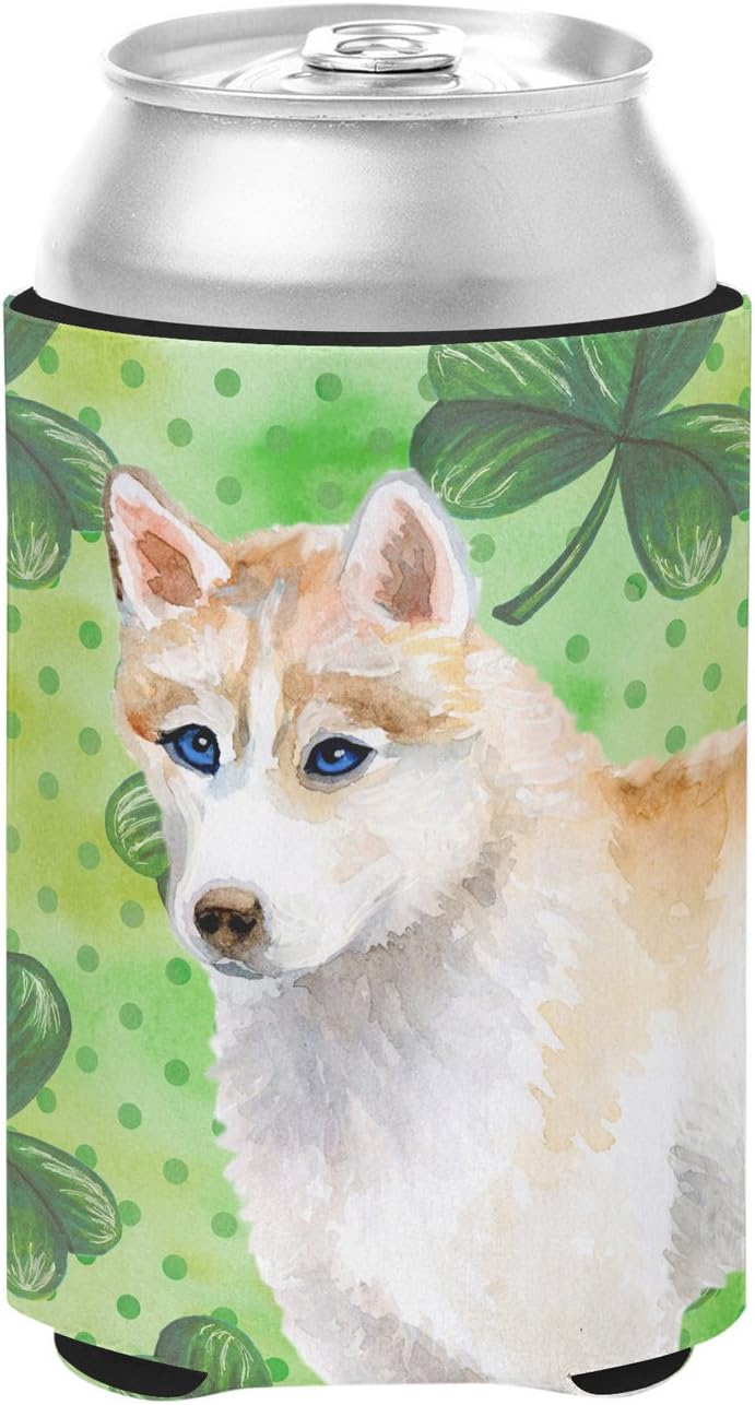 Caroline’s Treasures BB9829CC – Abrazador de latas o botellas de husky siberiano, verde, multicolor