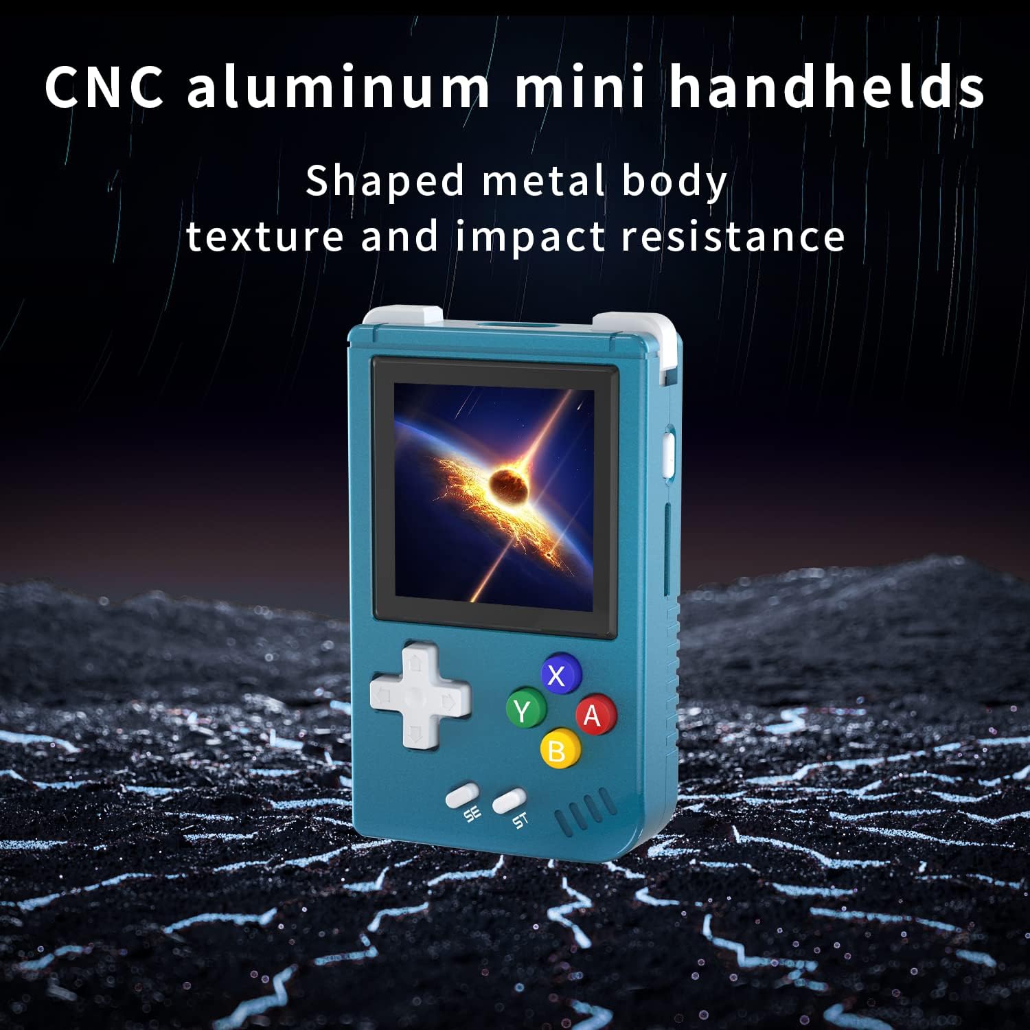 RG Nano Retro – Consola de juegos portátil, mini aleación de aluminio RG Nano con pantalla IPS de 1.54 pulgadas, rg Nano con tarjeta TF 64G