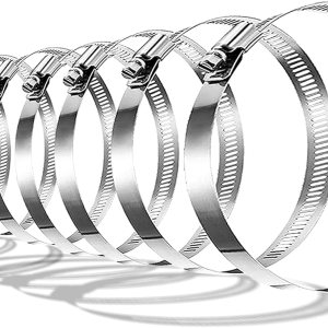 8 abrazaderas de manguera de acero inoxidable de 6 pulgadas (ajustables de 5.5 a 6.2 pulgadas de diámetro), abrazaderas de conducto, abrazadera de 8 abrazaderas de manguera de acero inoxidable de 6 pulgadas (ajustables de 5.5 a 6.2 pulgadas de diámetro), abrazaderas de conducto, abrazadera de