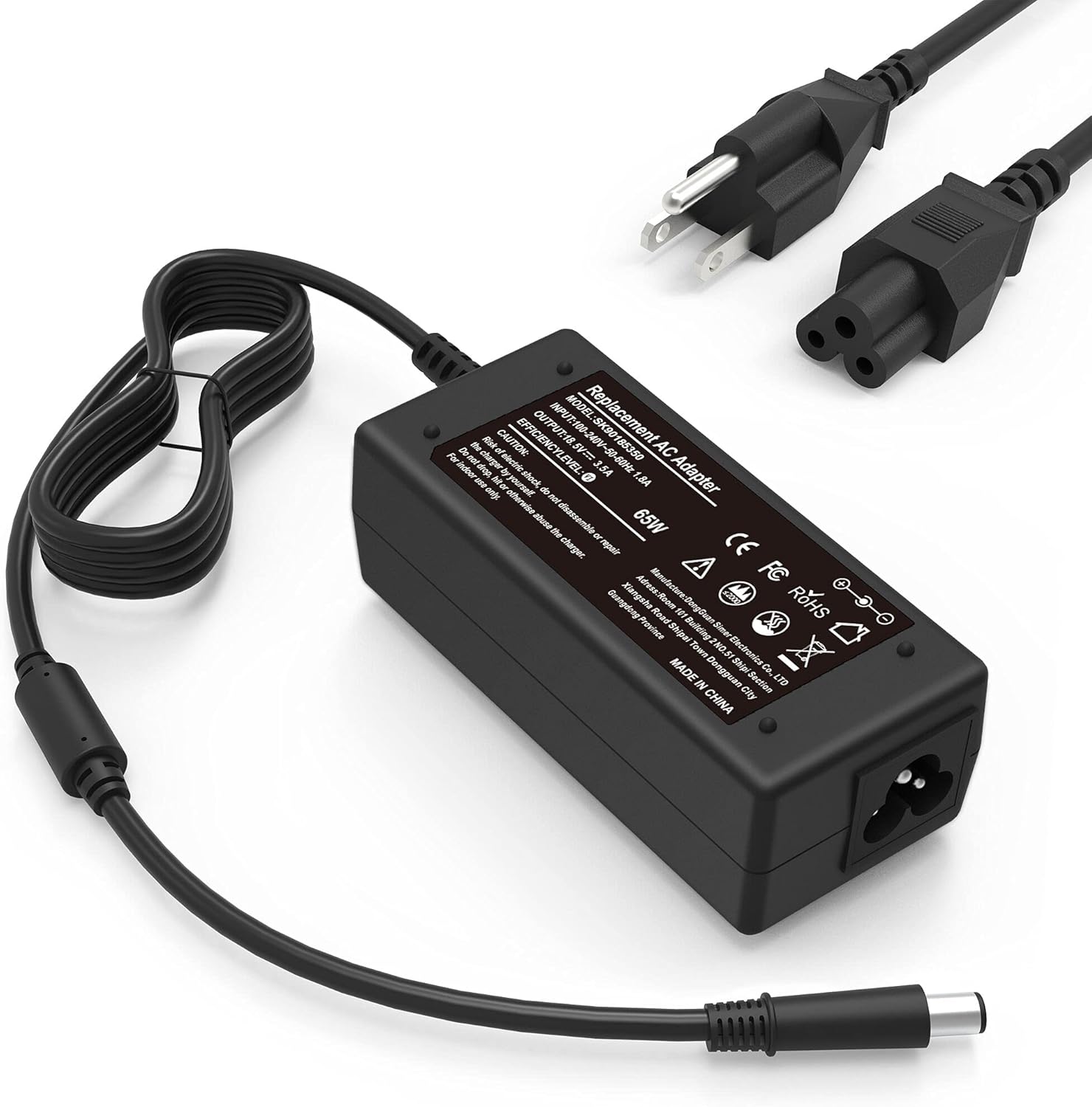 Cargador adaptador de CA para portátil HP Pavilion DV7-1245eo dv7-3160us dv3t-2000, dv7-1448dx dv7-1275dx DV7-4180us DV7-4190us, HP Pavilion